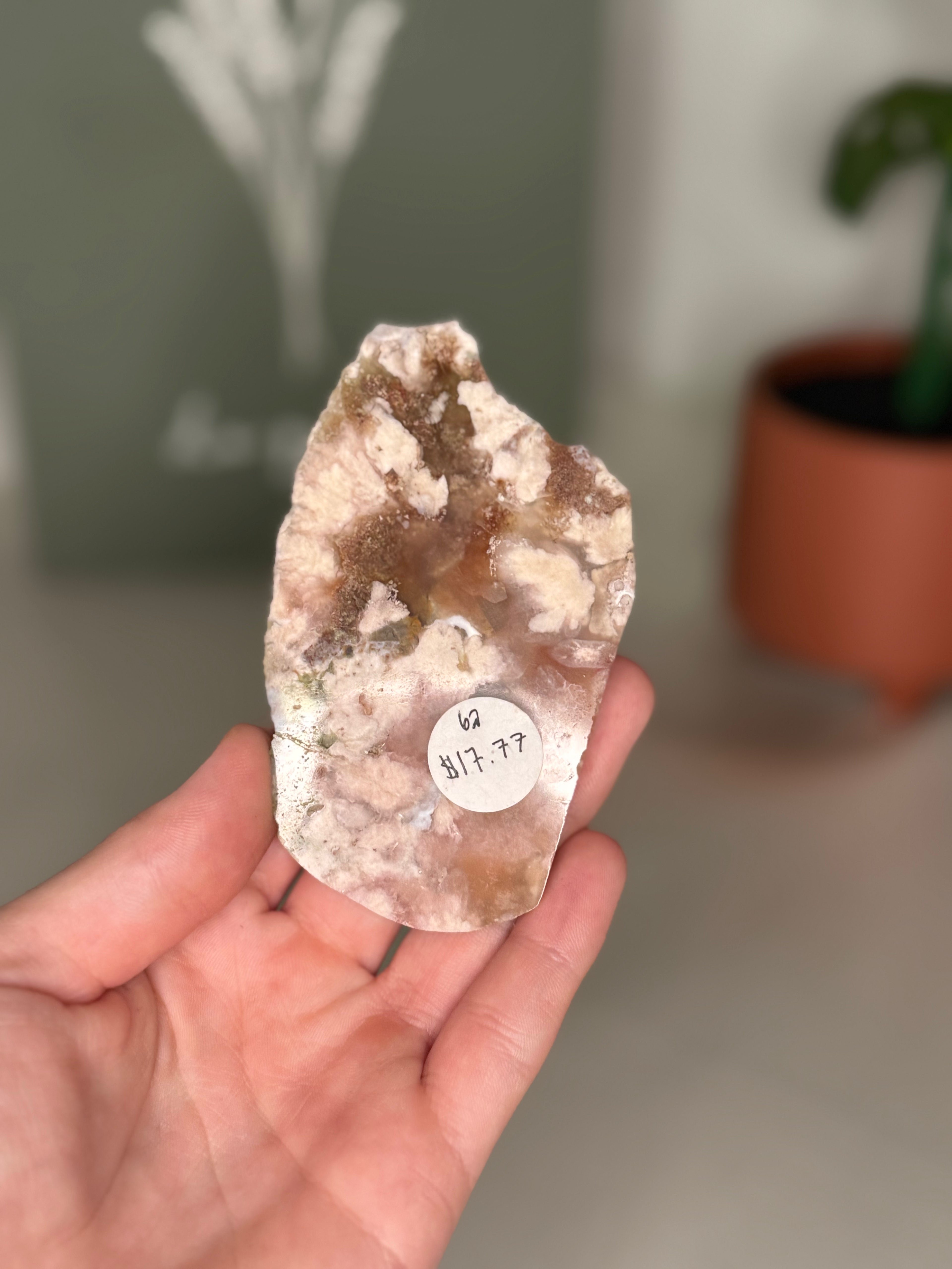 Flower agate slabs