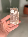 Unpolished flower agate slabs