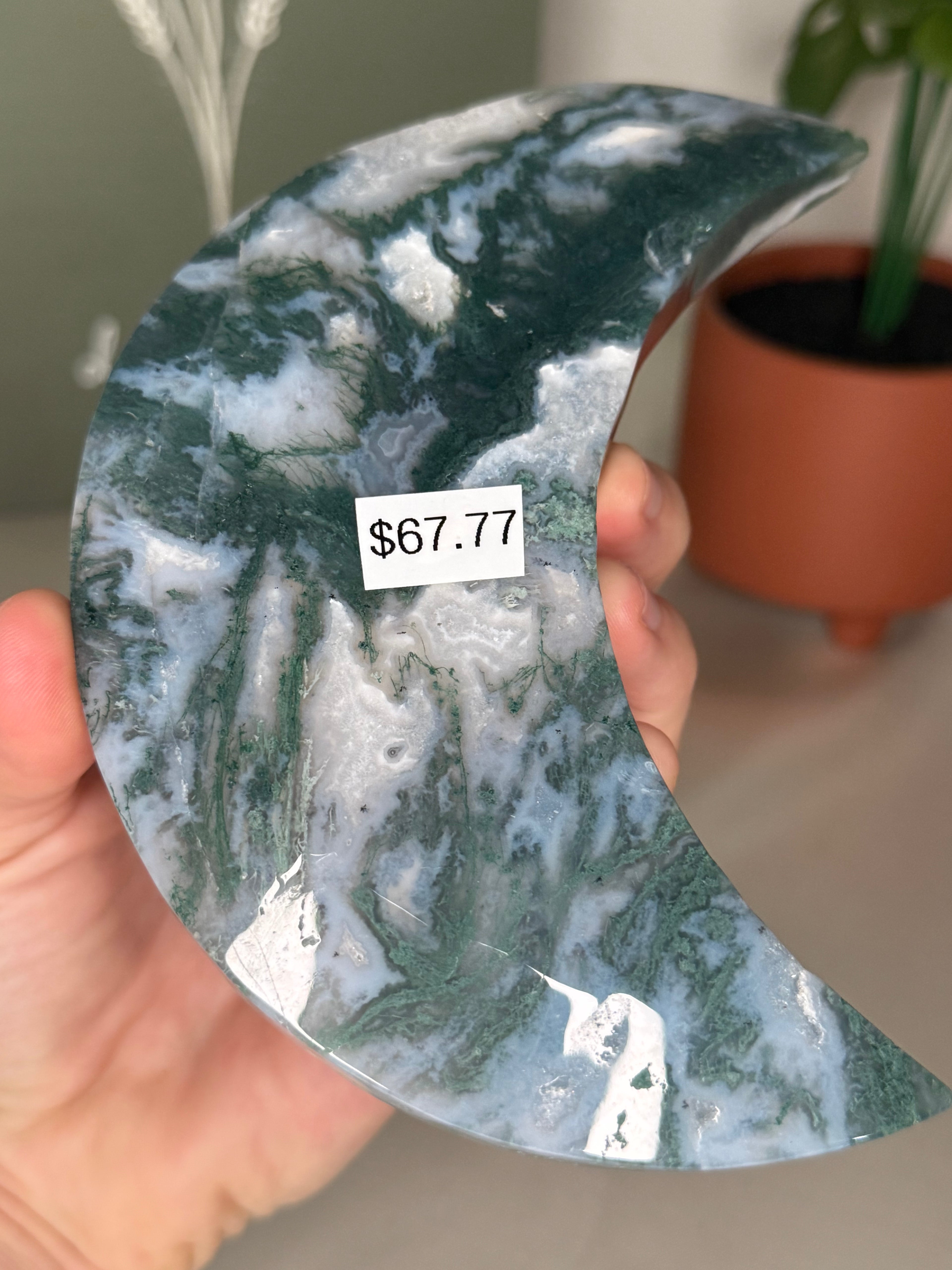 Moss agate moon