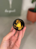 Capricorn zodiac obsidian sphere