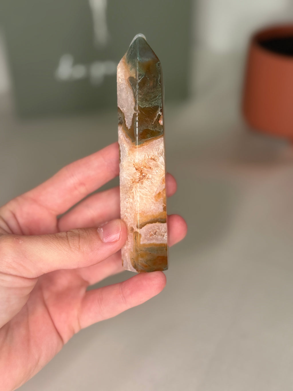 Carnelian moss agate towers