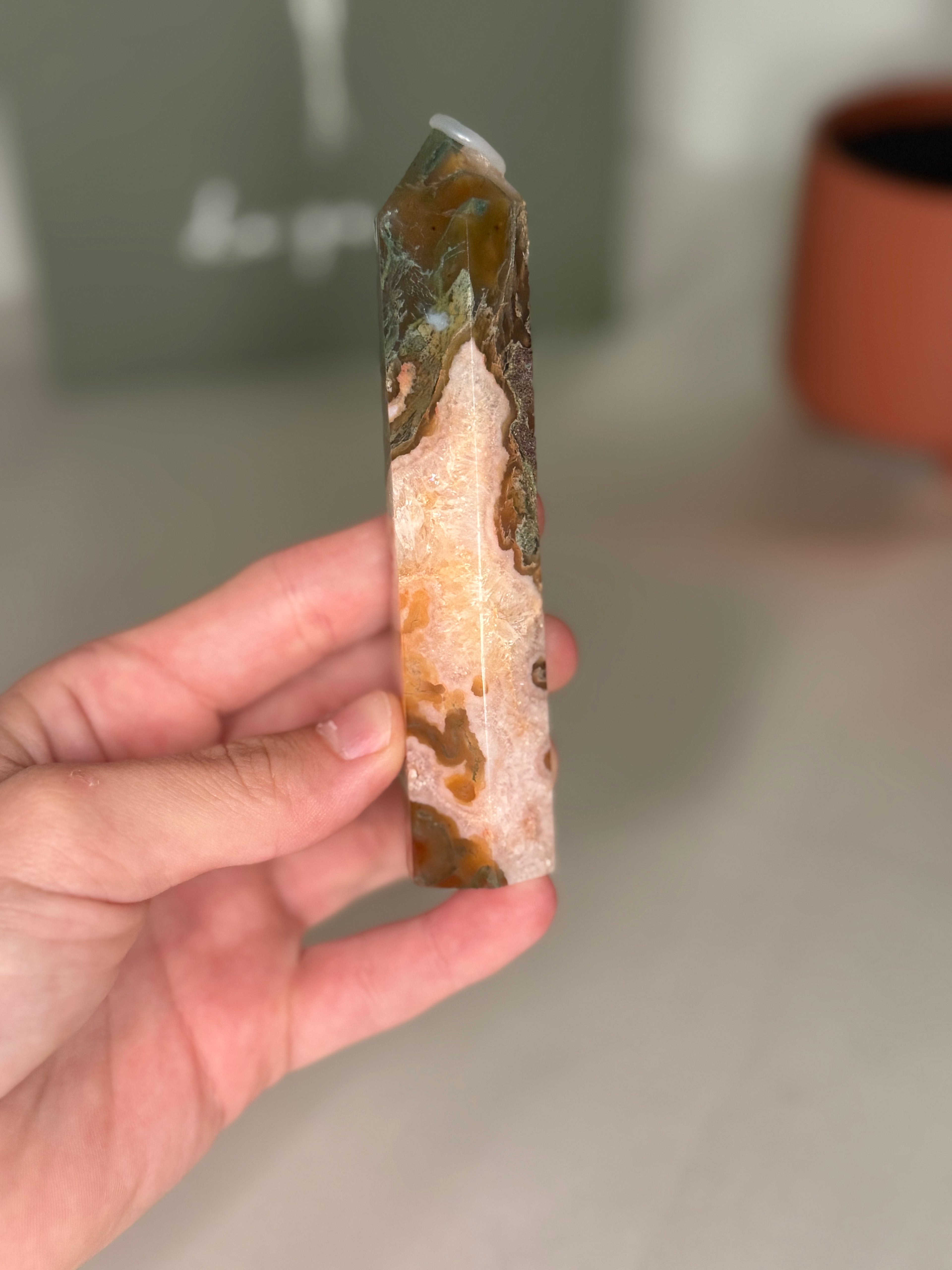 Carnelian moss agate towers