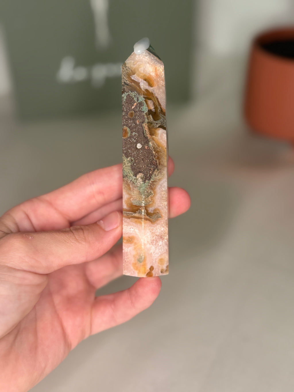 Carnelian moss agate towers