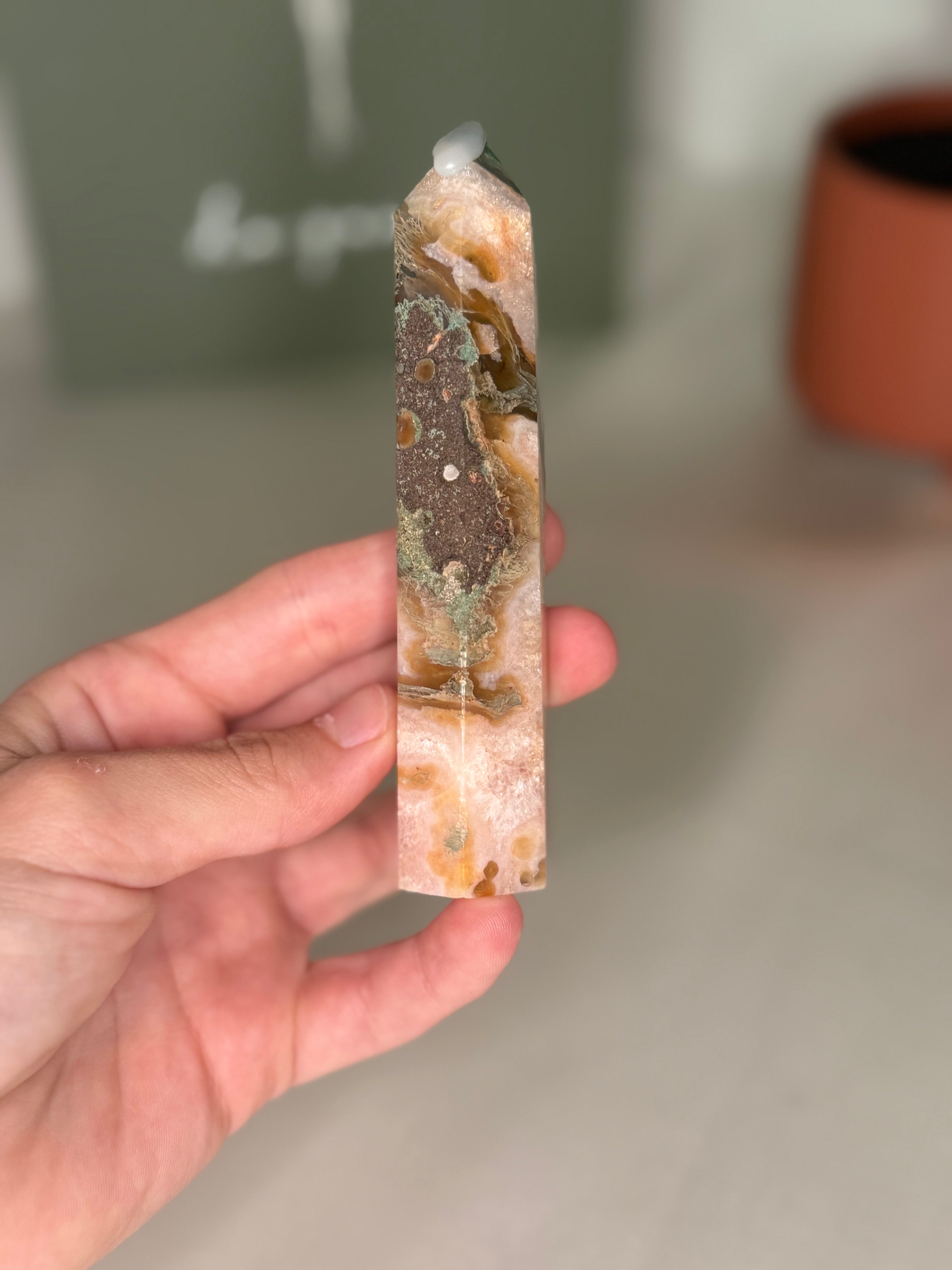 Carnelian moss agate towers