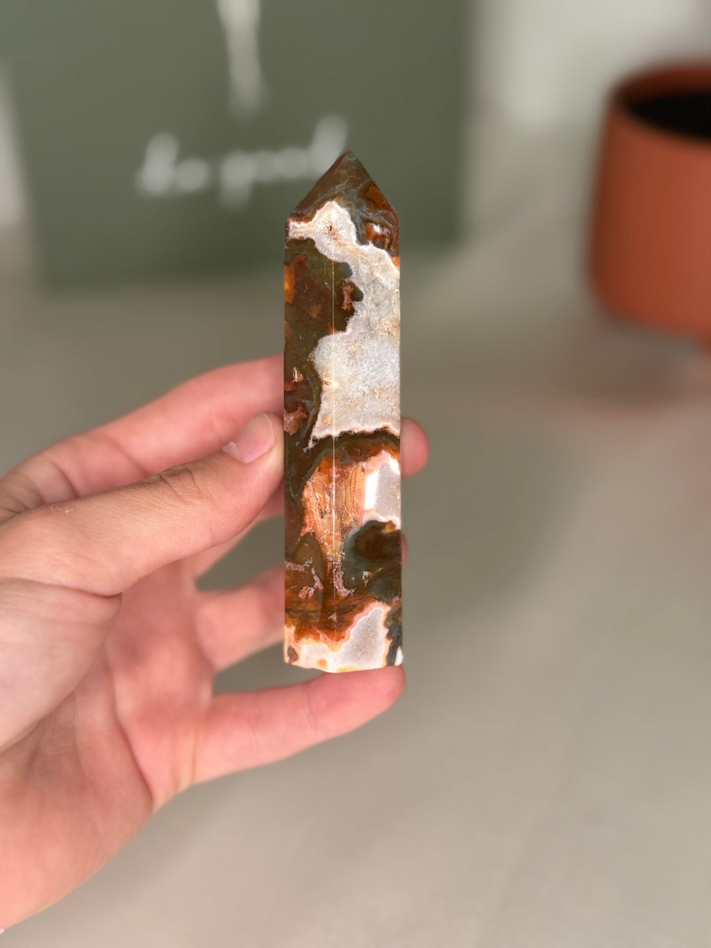 Carnelian moss agate towers