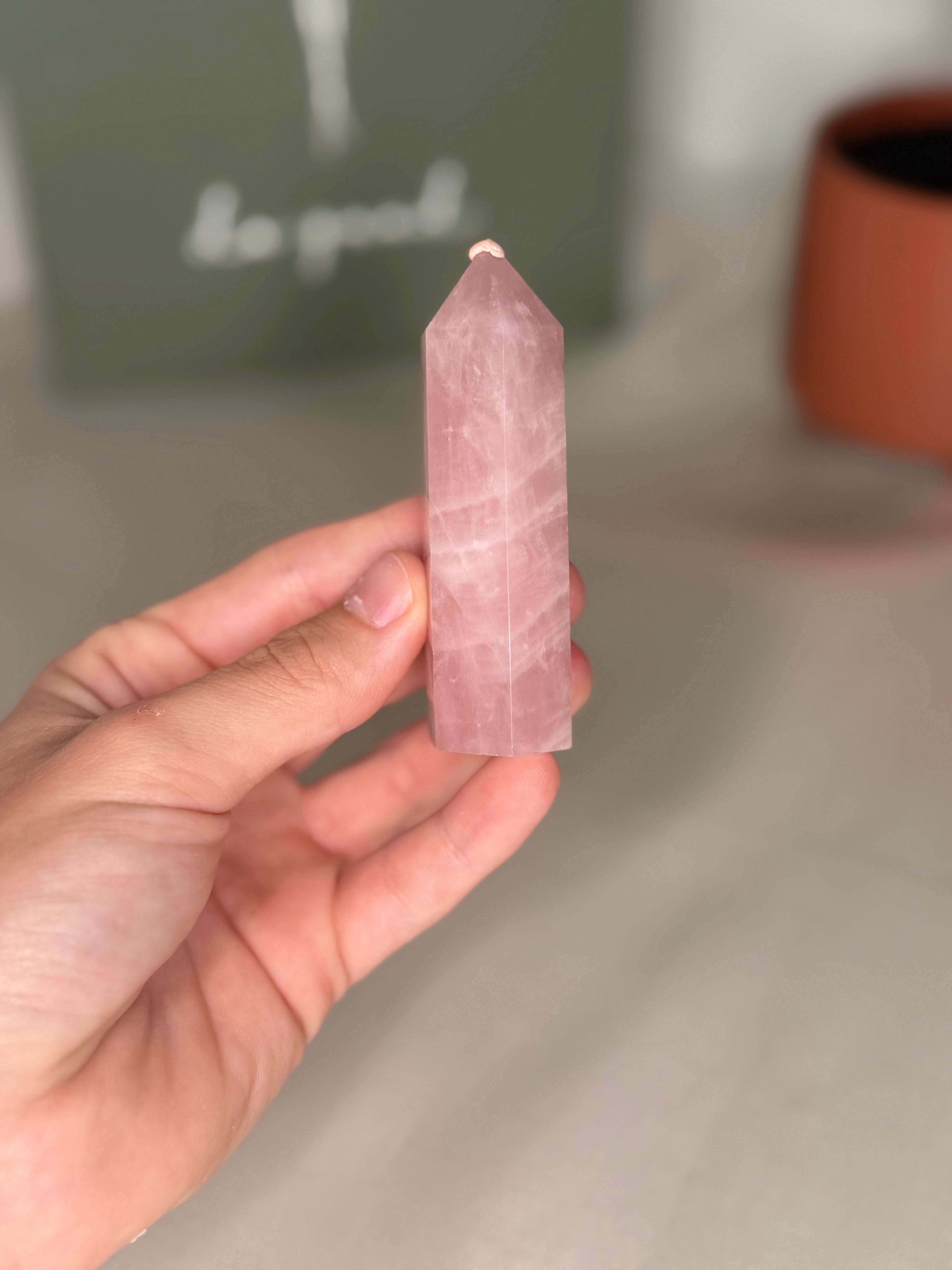Rose quartz tower