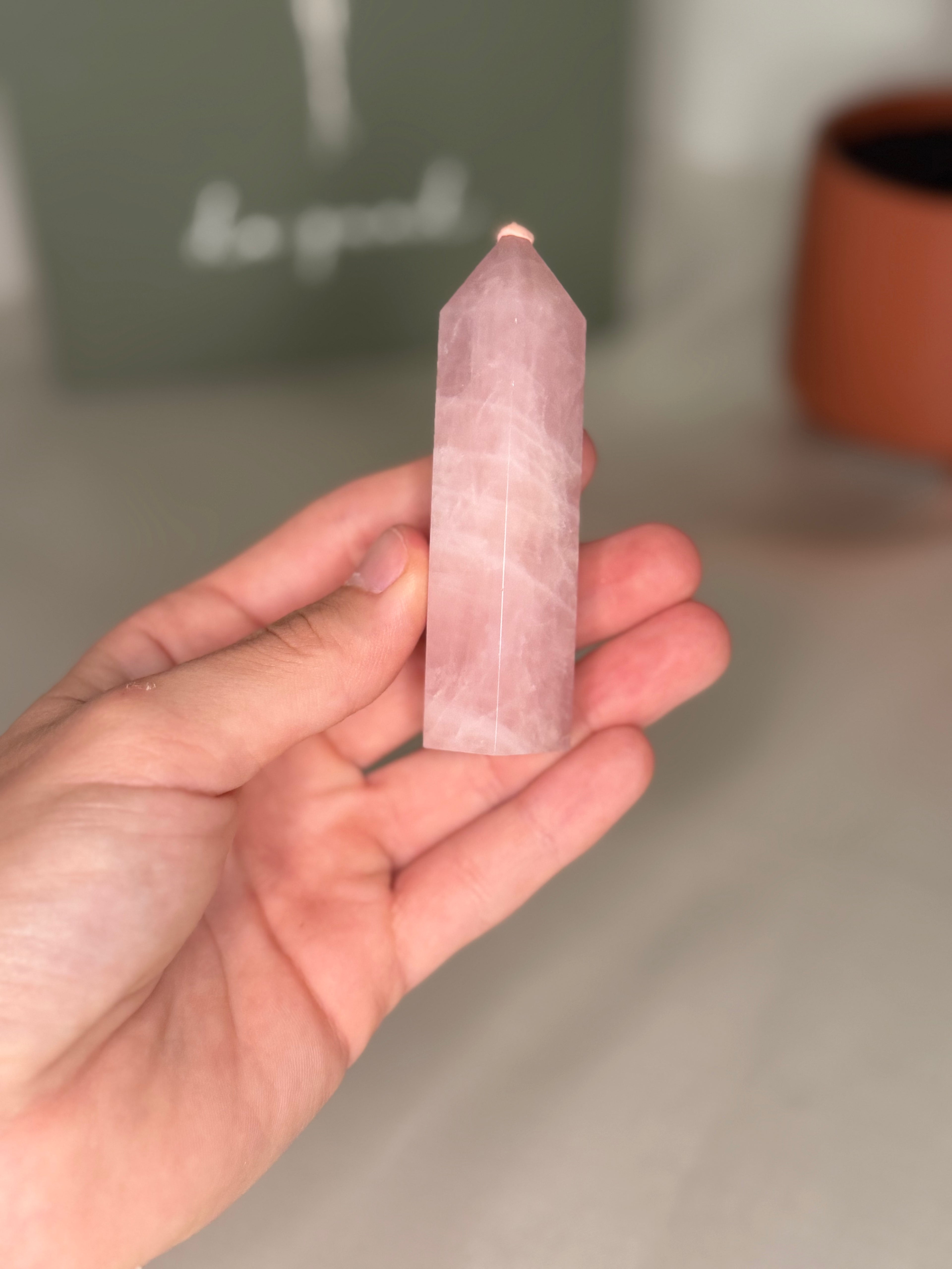 Rose quartz tower