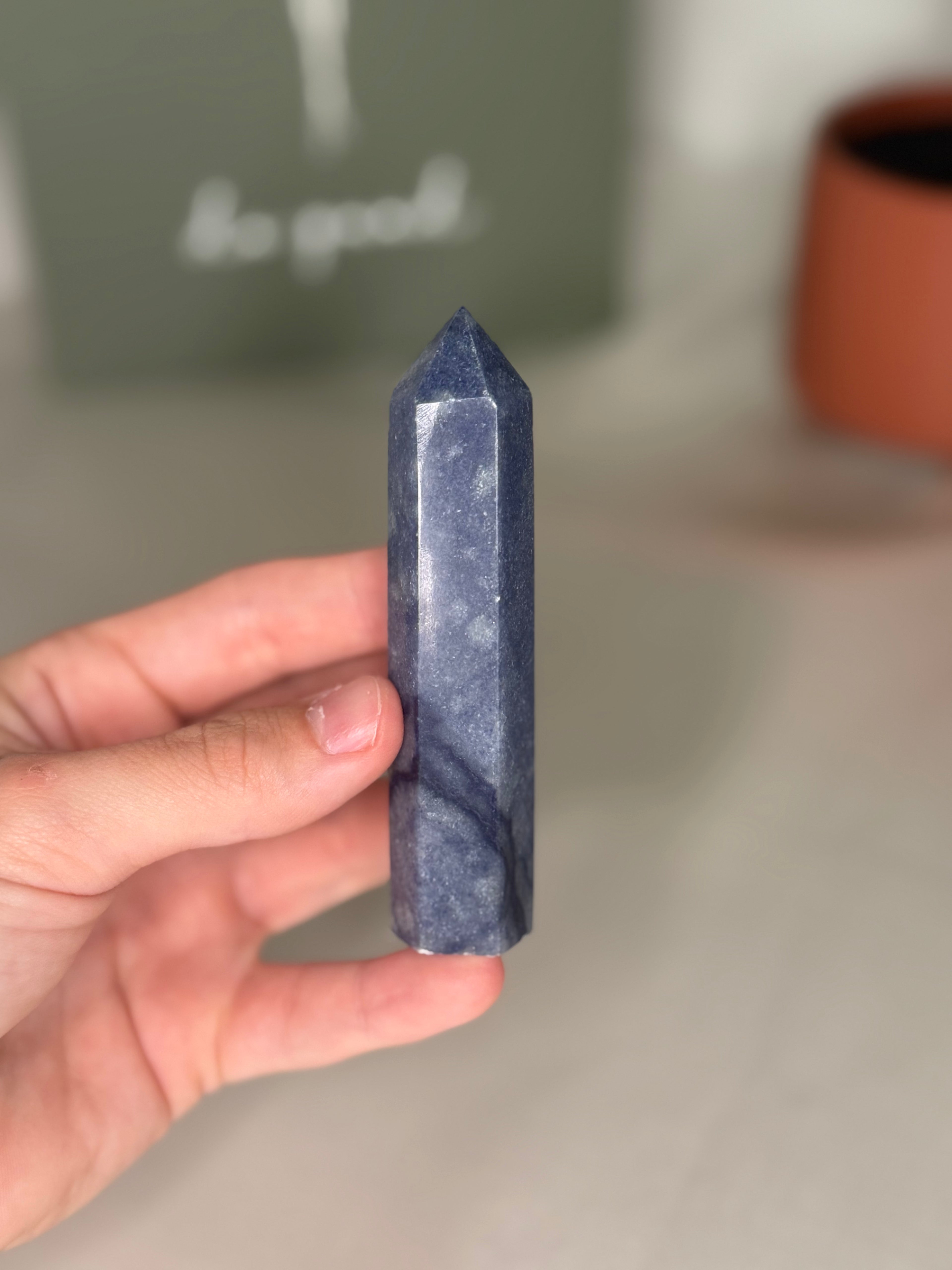 Blue aventurine towers