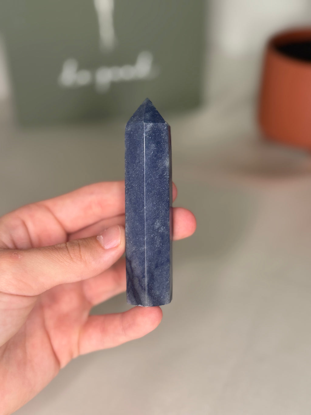 Blue aventurine towers