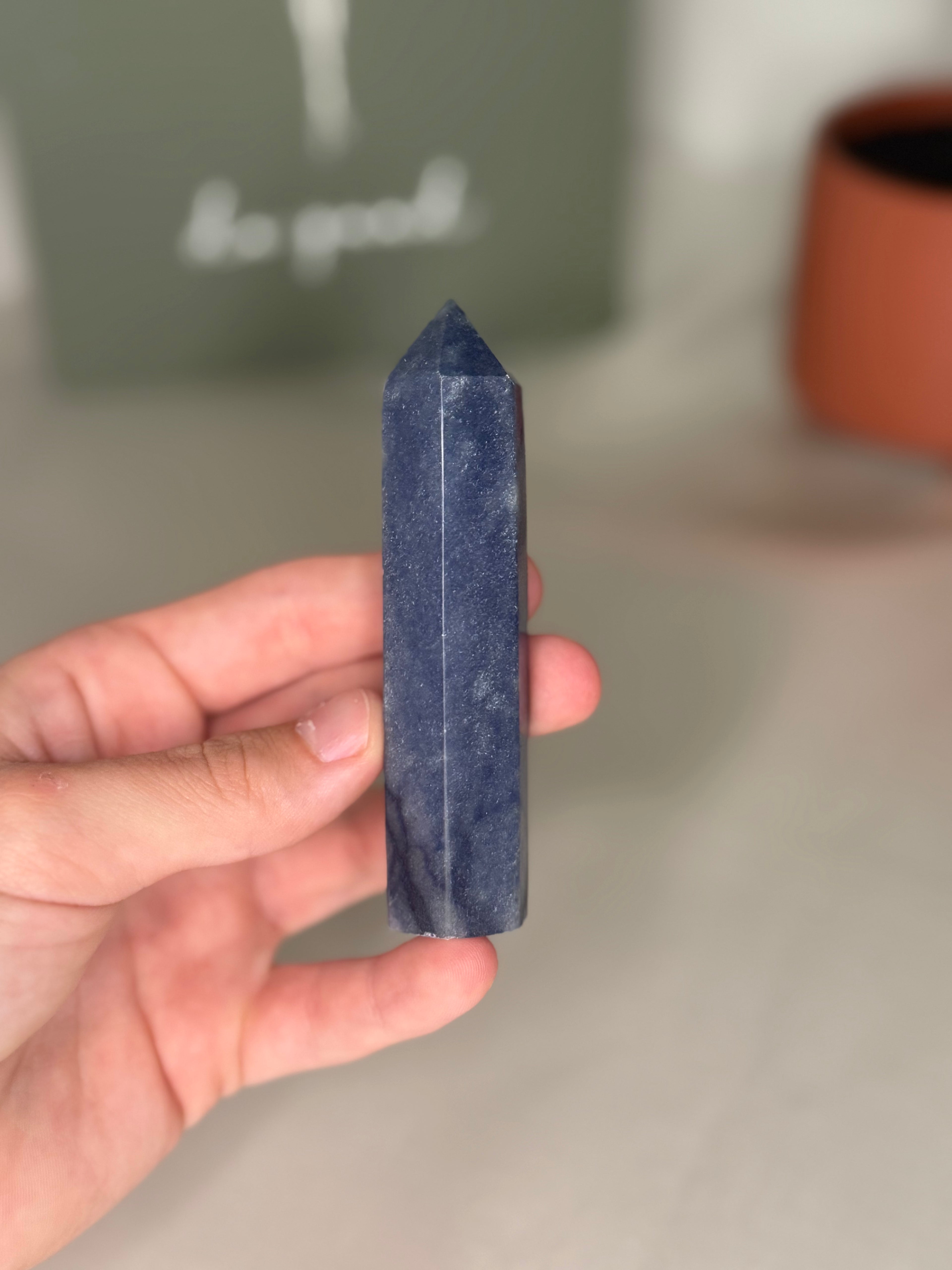 Blue aventurine towers