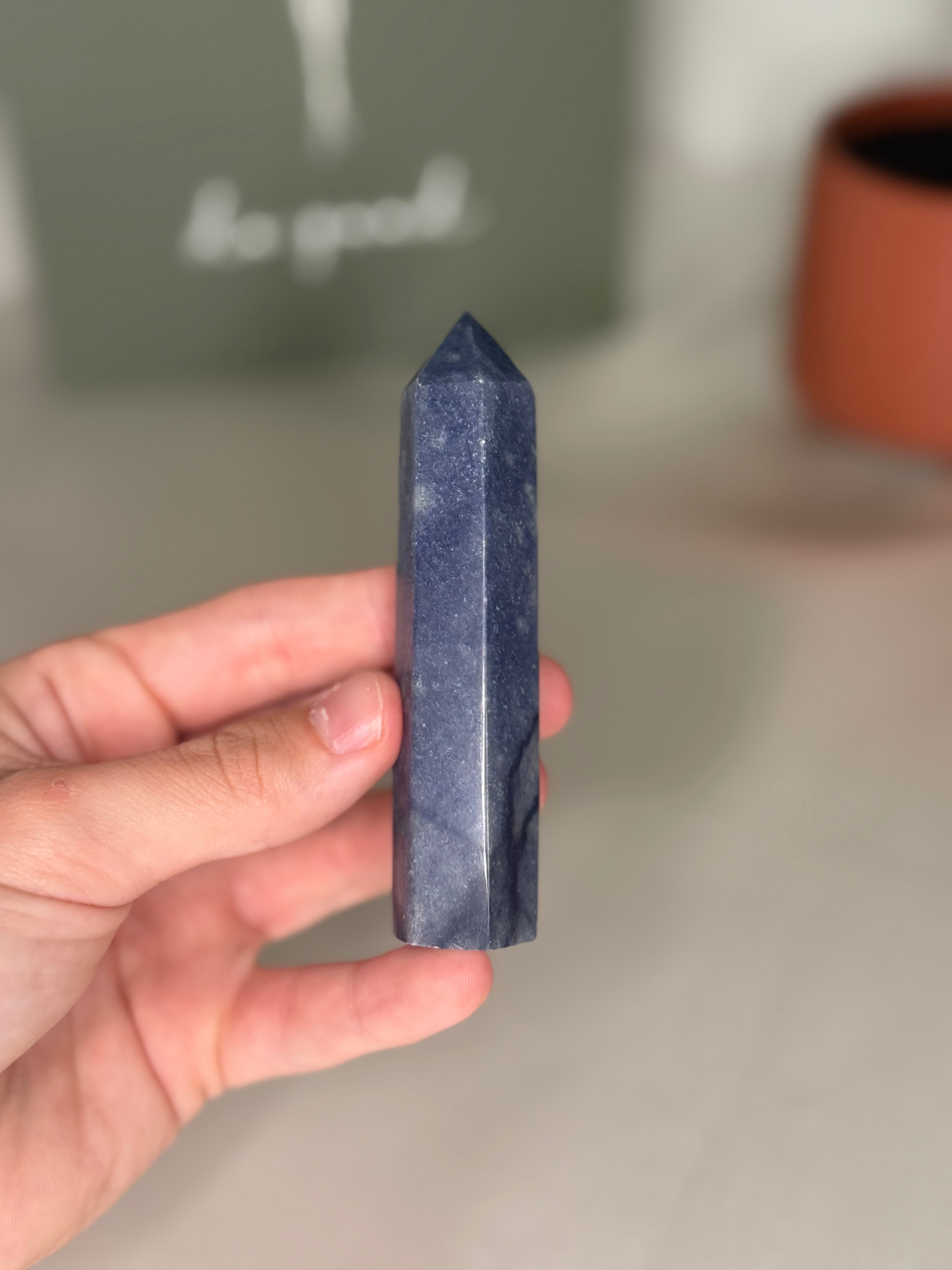 Blue aventurine towers