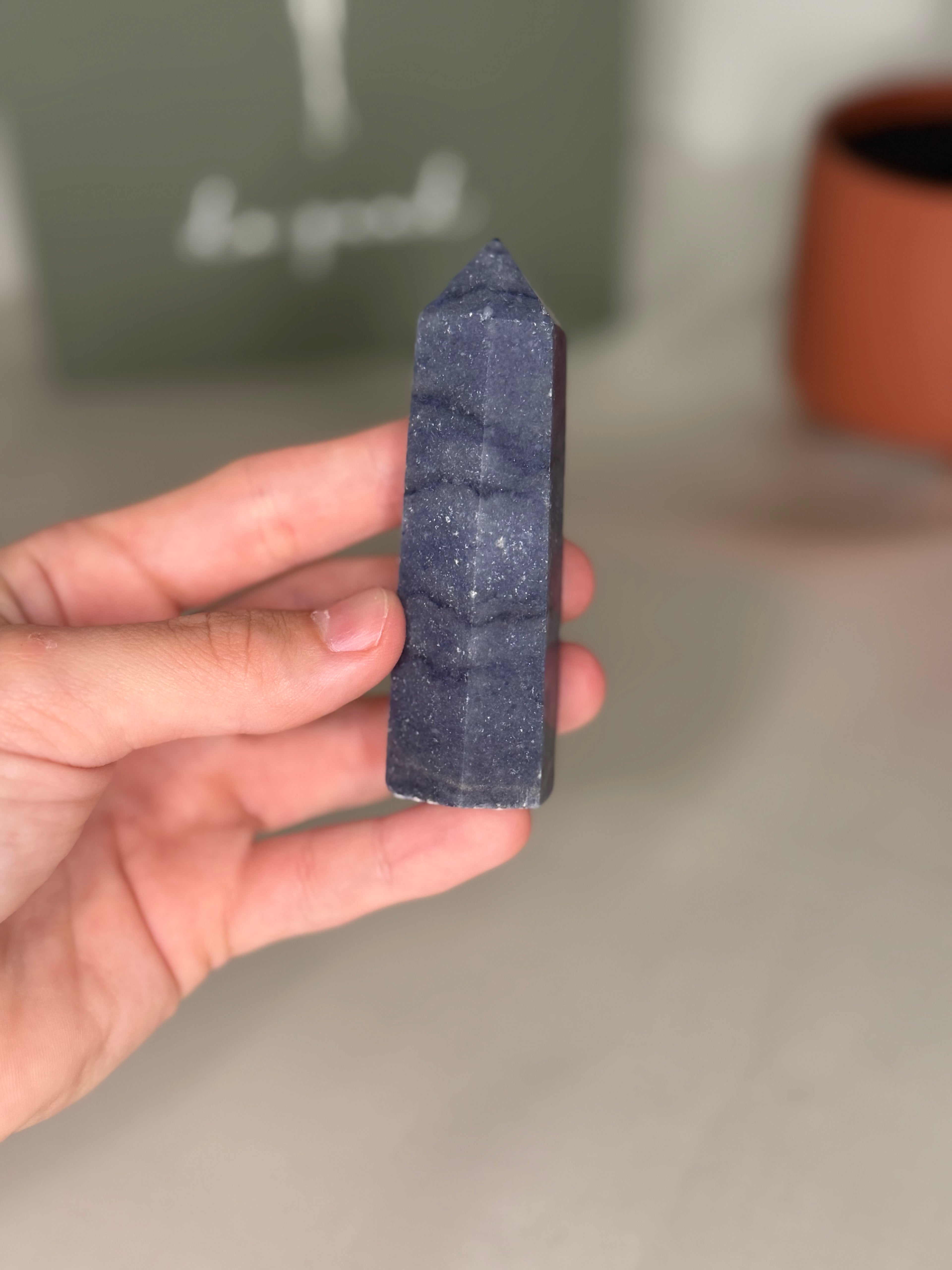 Blue aventurine towers