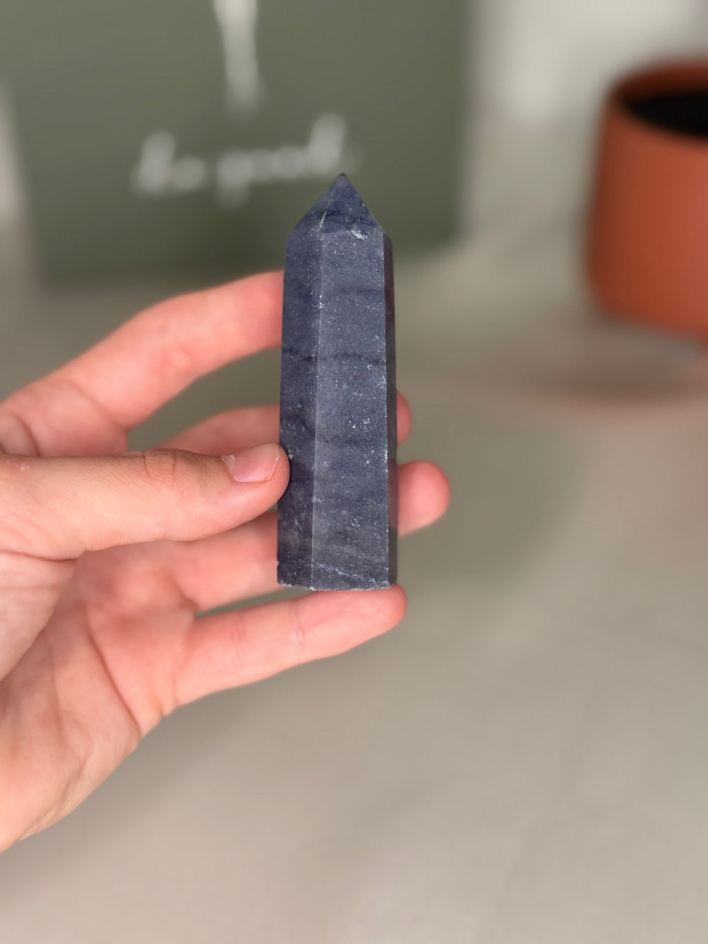 Blue aventurine towers