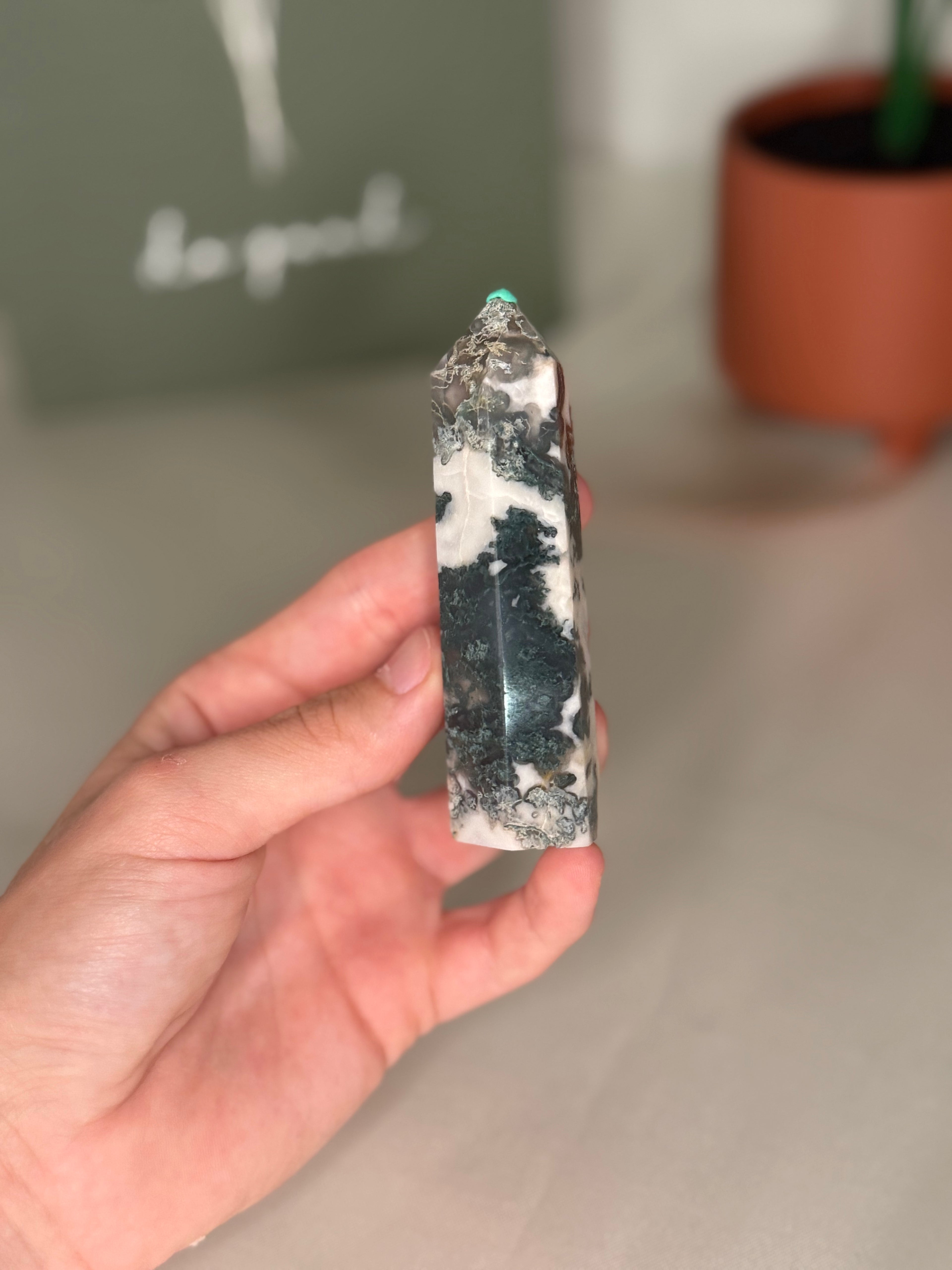 Moss agate towers