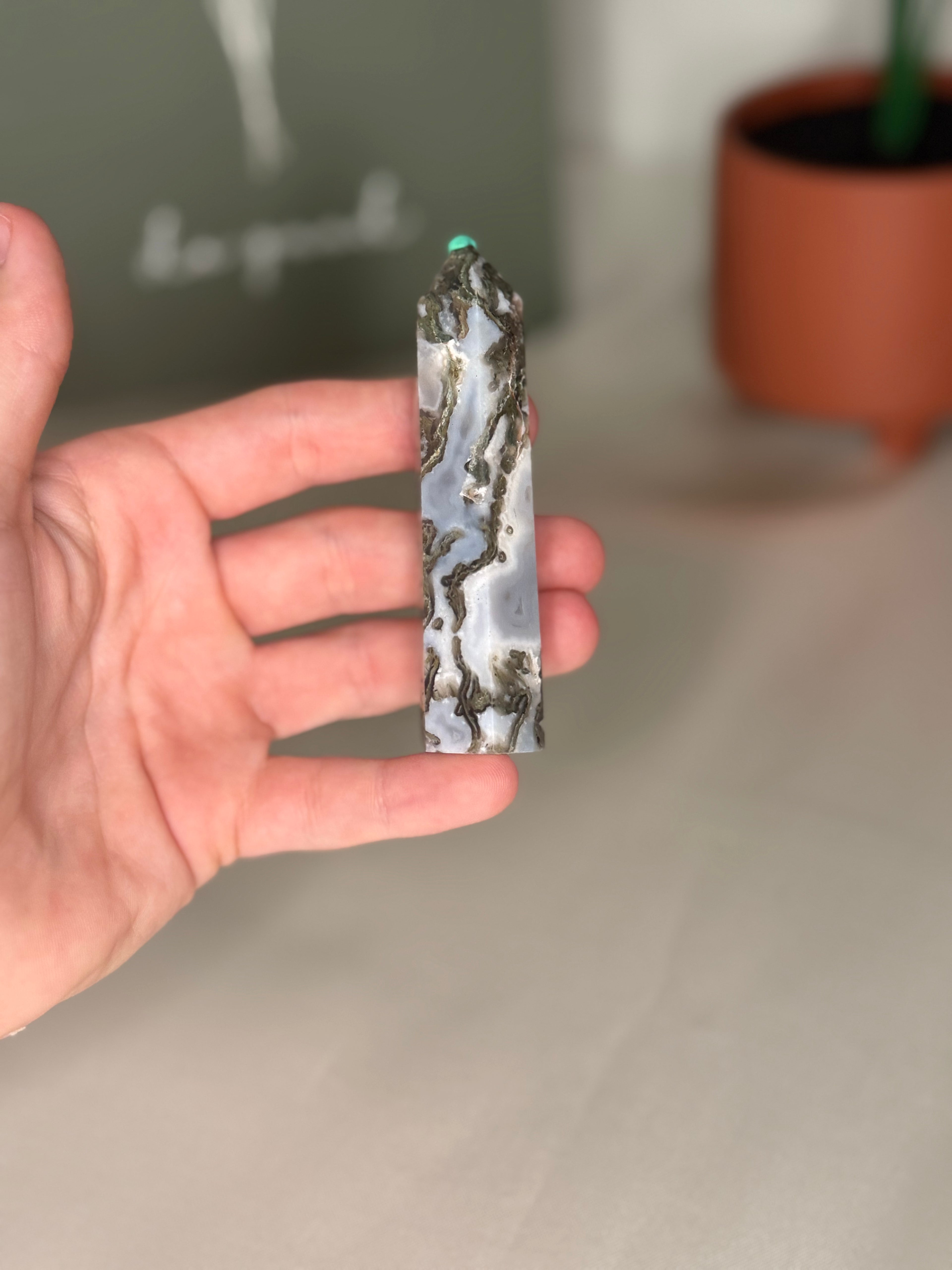 Moss agate towers