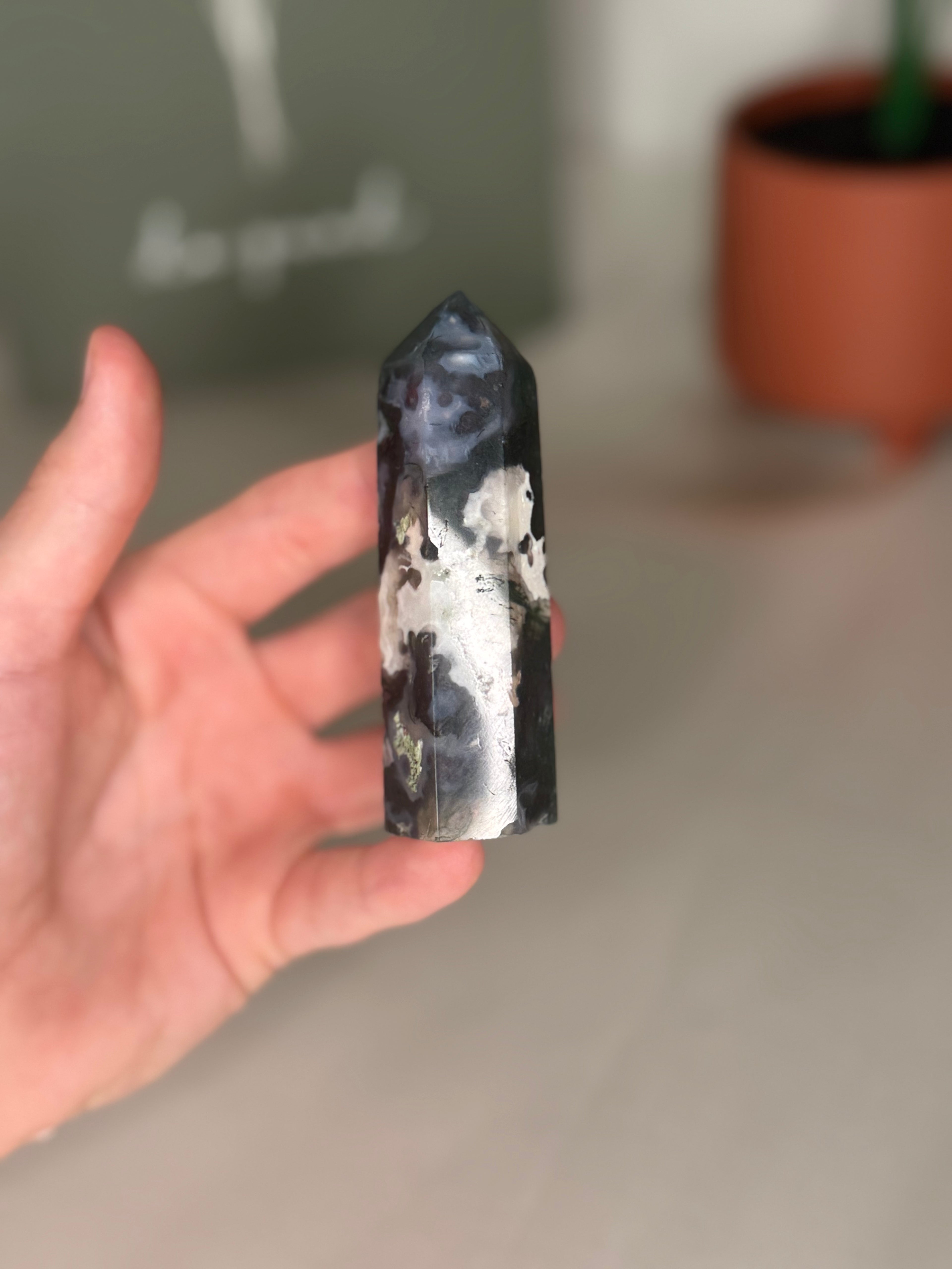 Moss agate towers