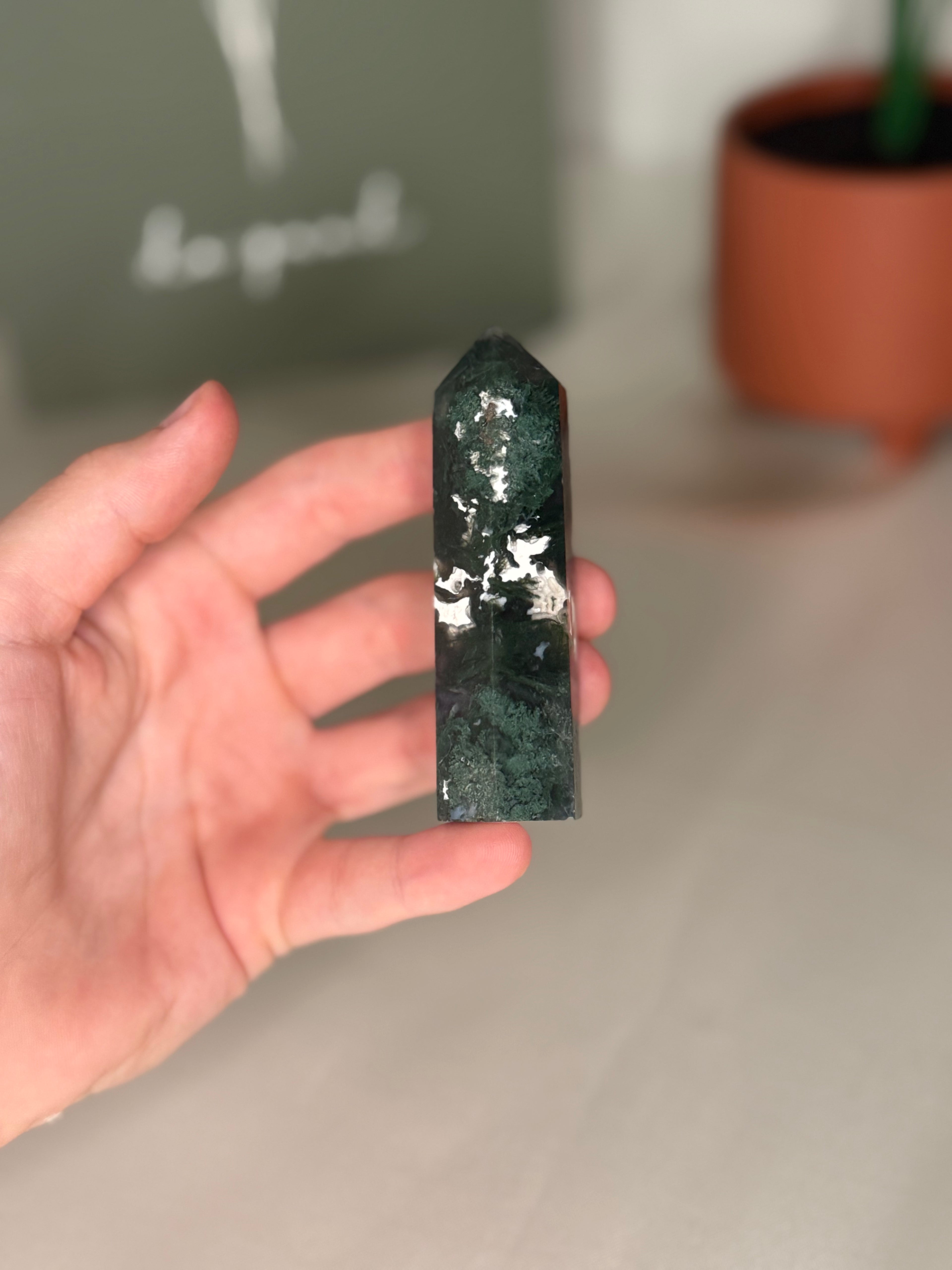 Moss agate towers