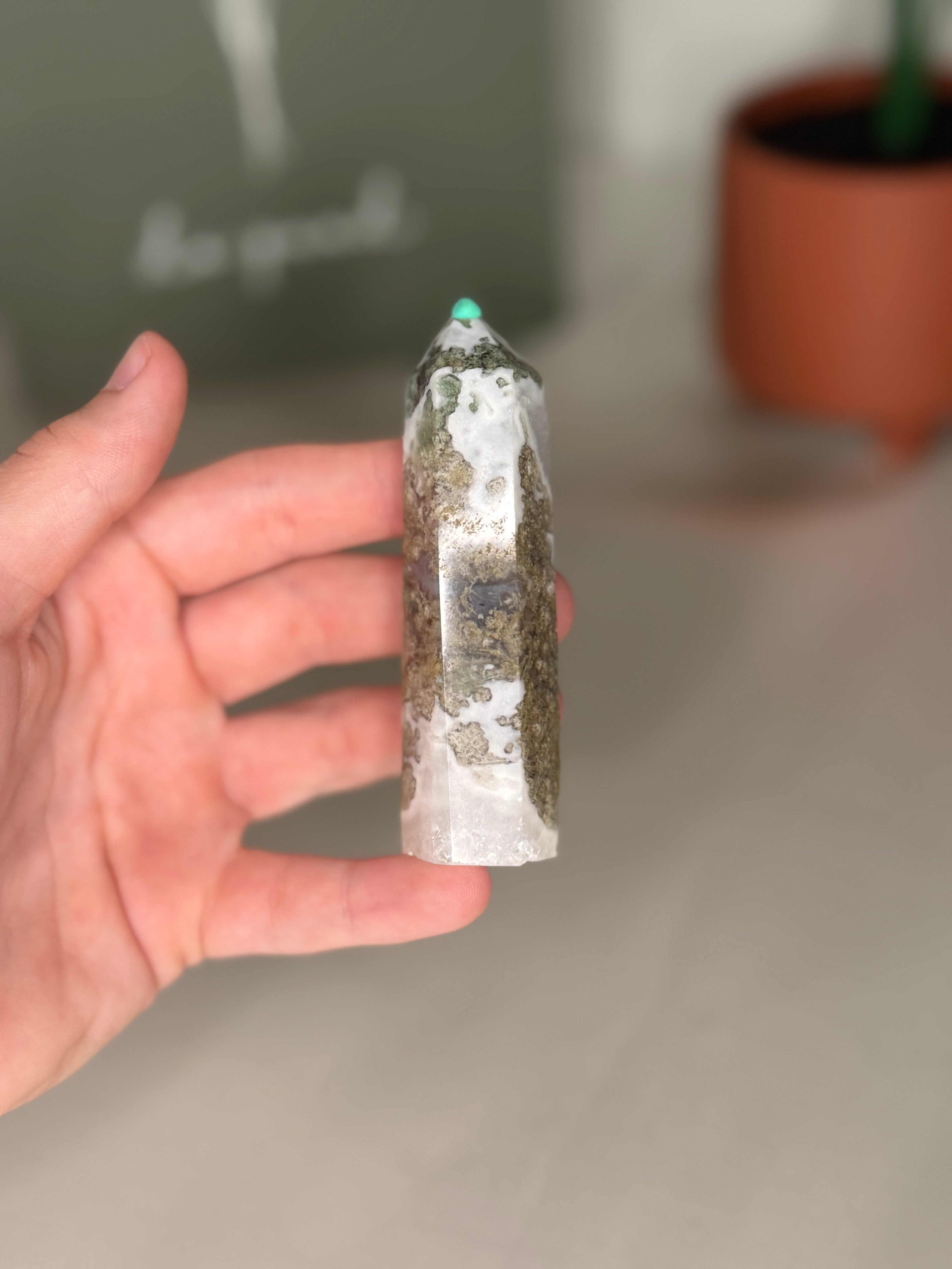 Moss agate towers