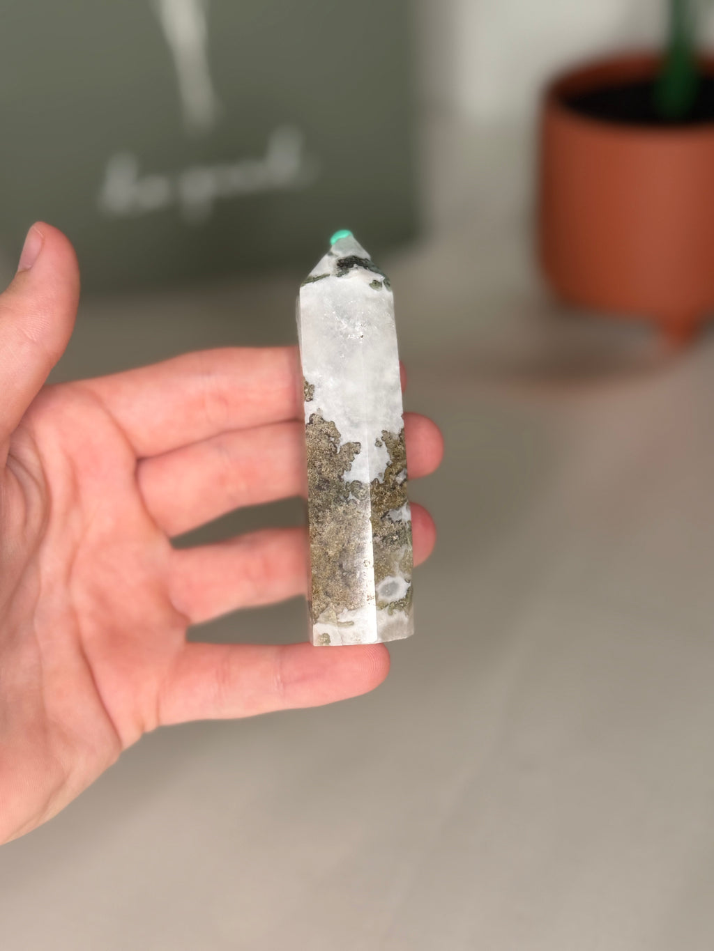 Moss agate towers