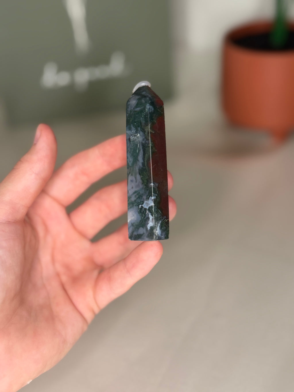 Moss agate towers