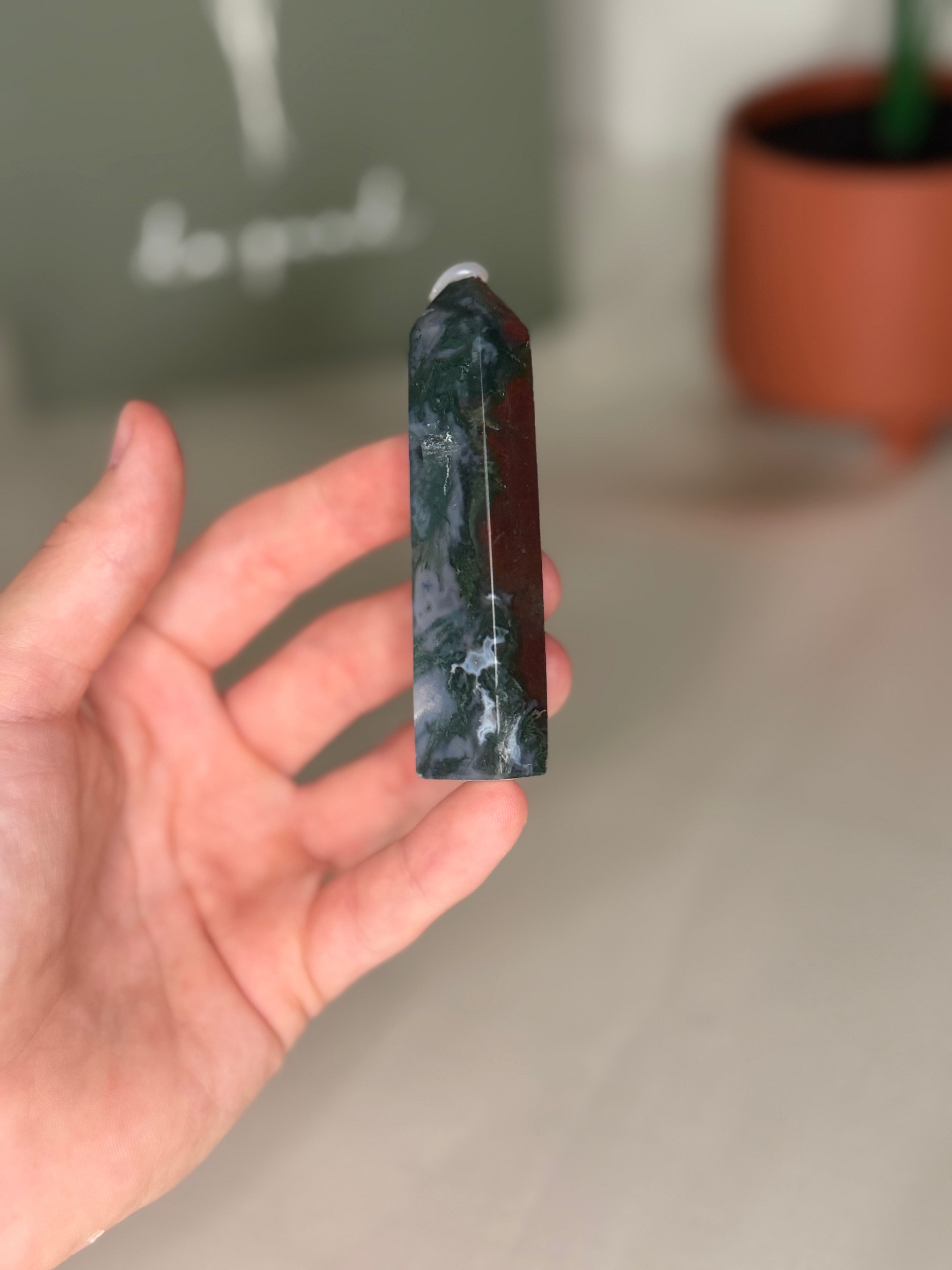 Moss agate towers