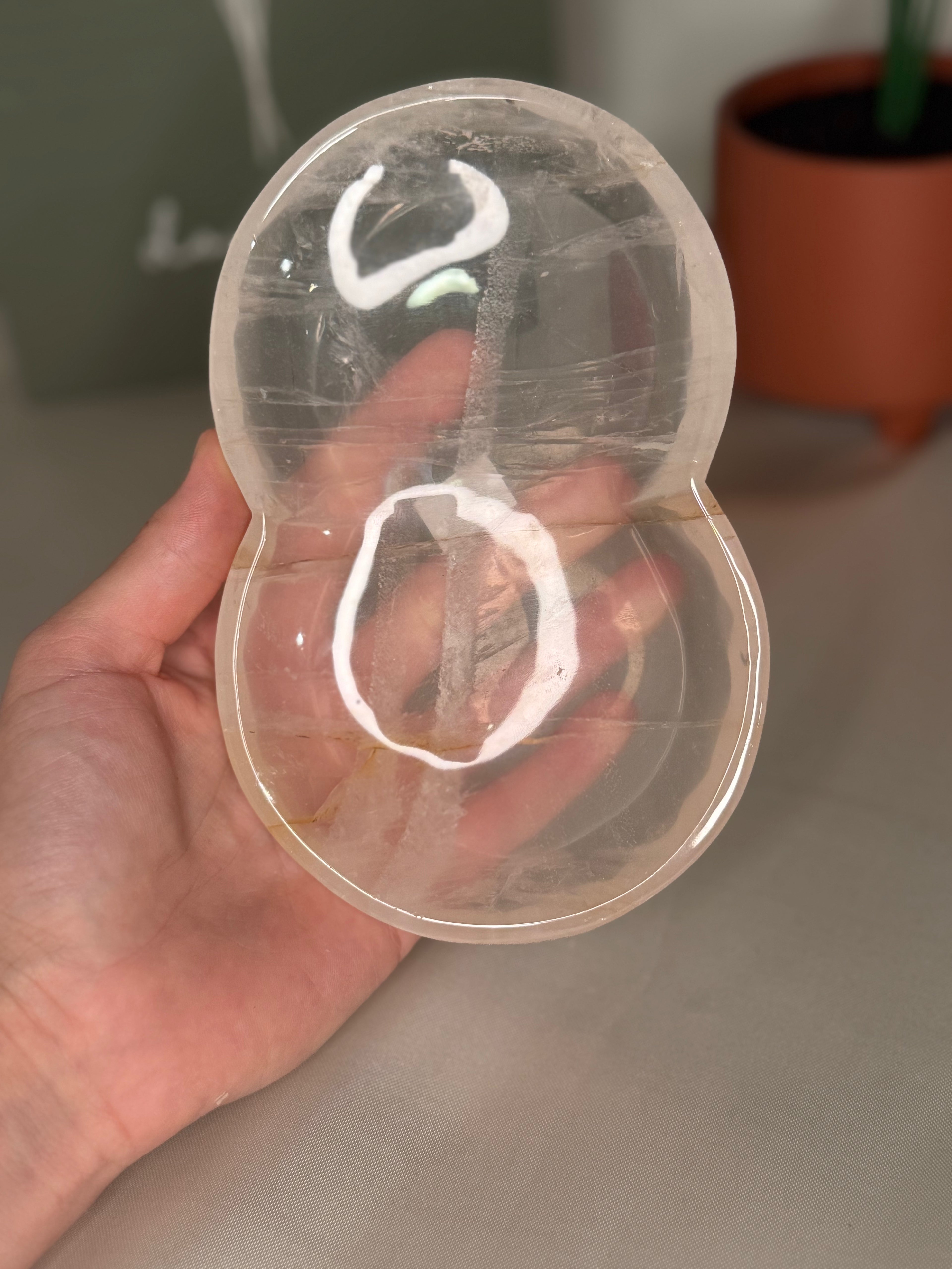 Clear quartz plate/bowl