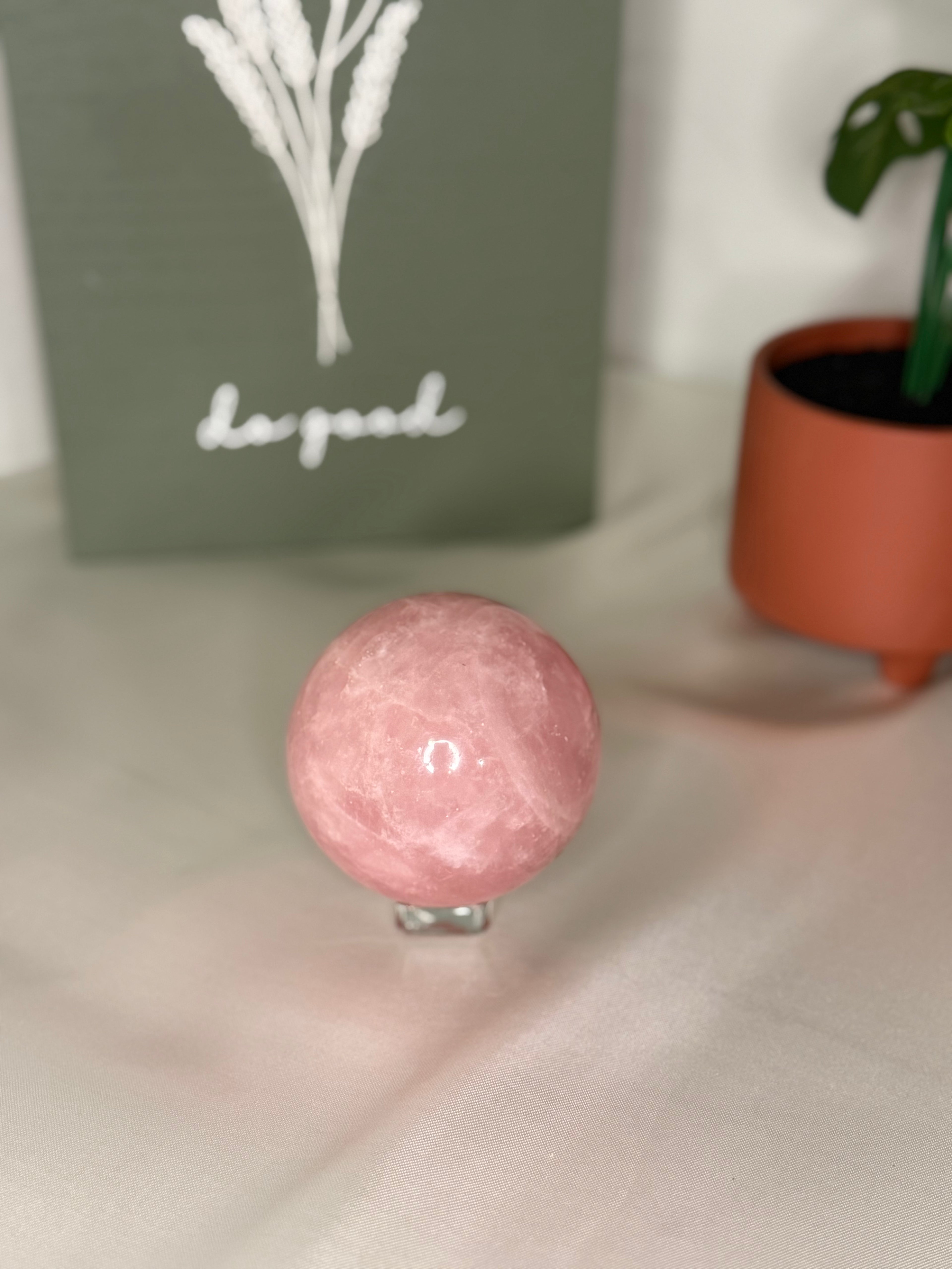 Rose quartz sphere