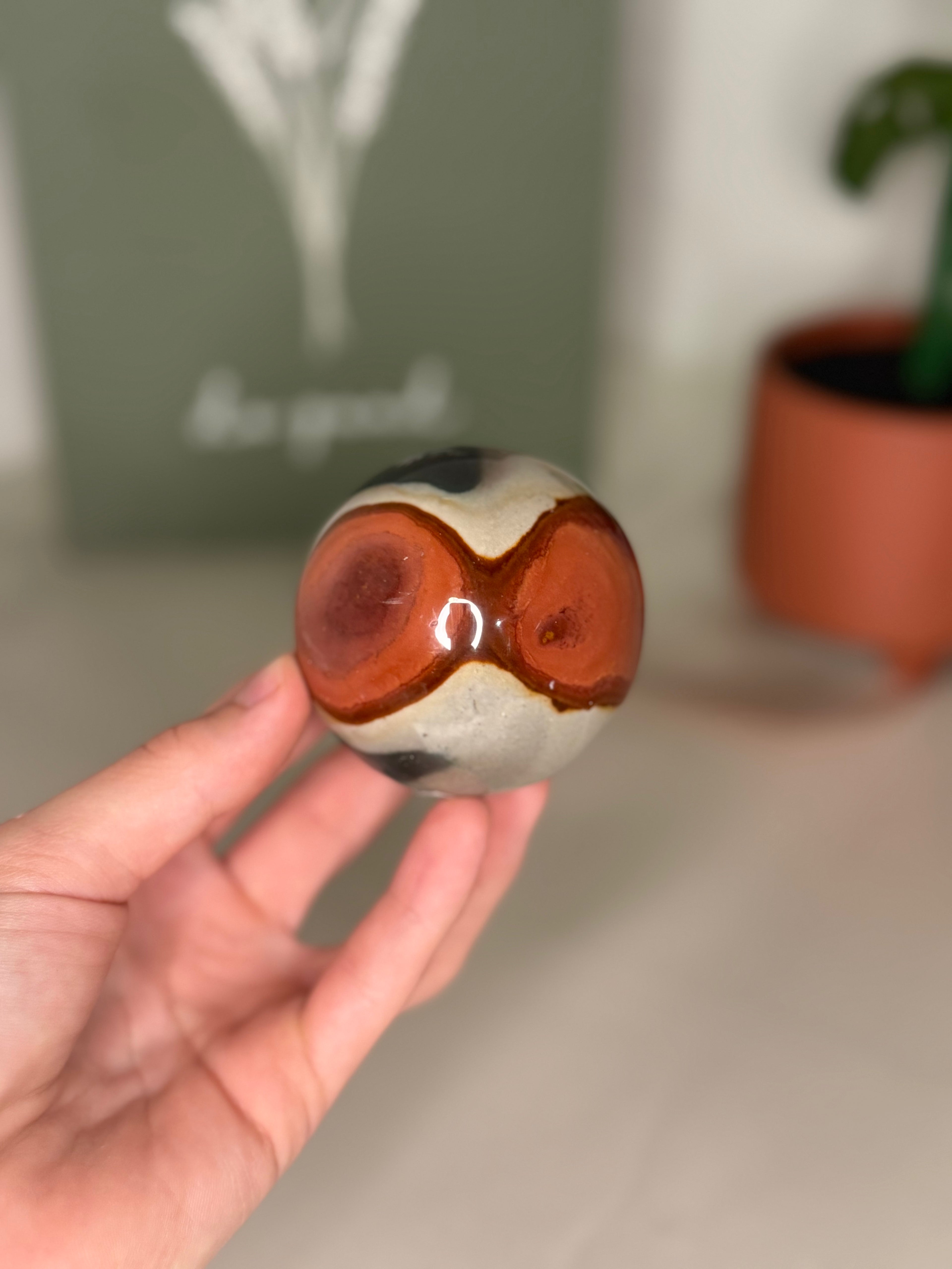 Poly chrome jasper sphere