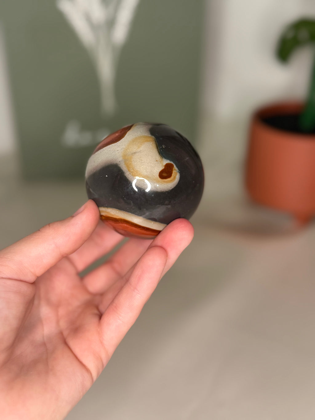 Poly chrome jasper sphere