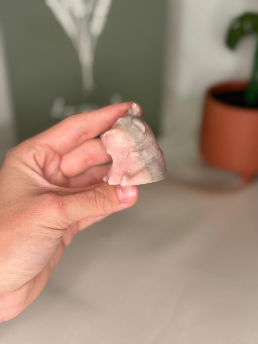 Pink opal cow