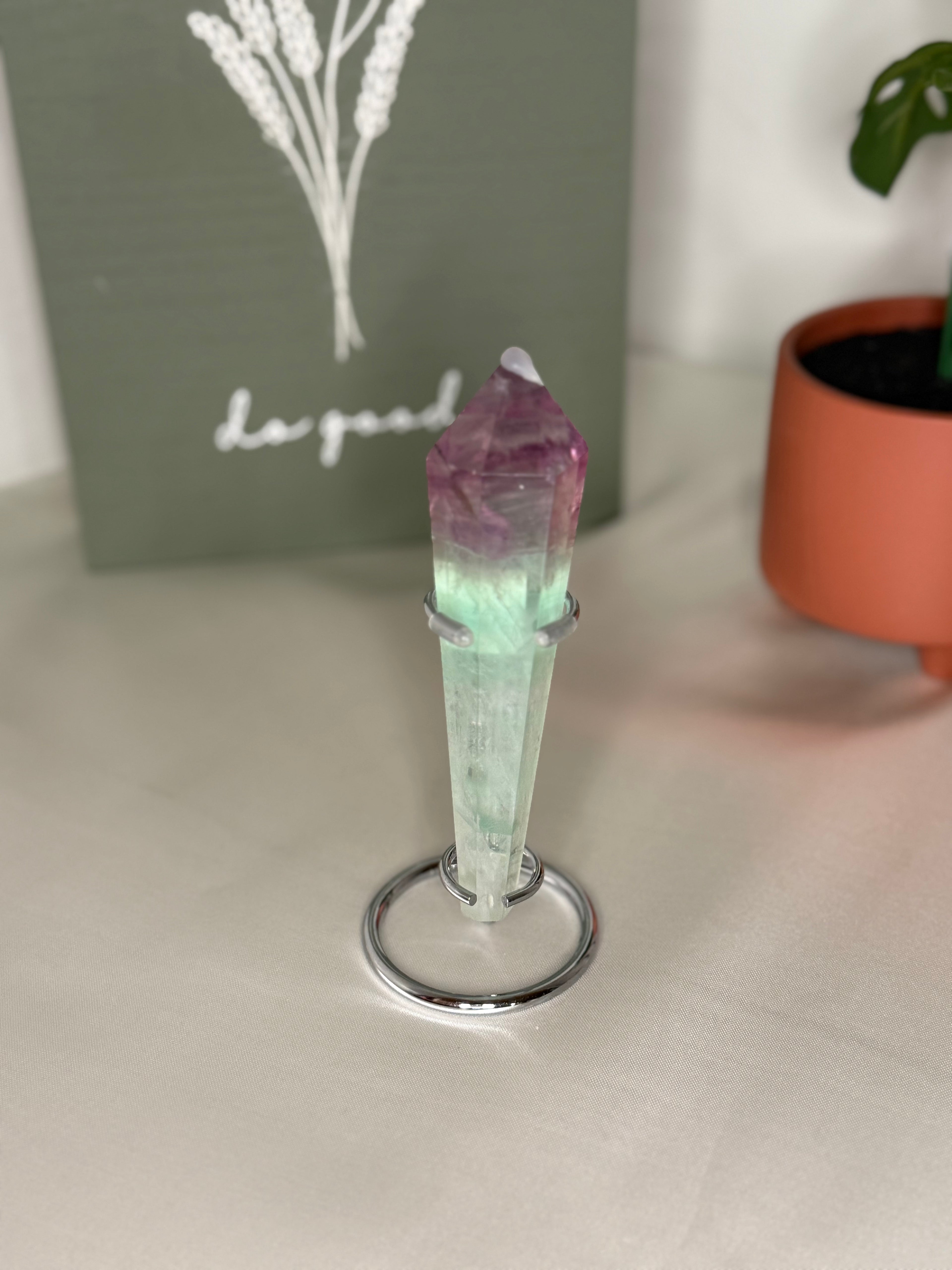 Rainbow fluorite wands