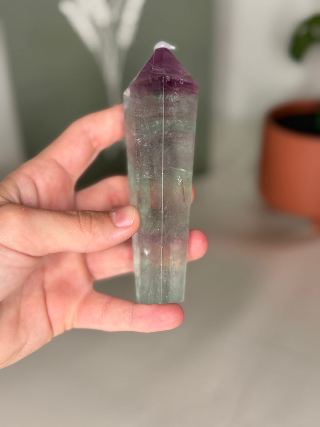 Rainbow fluorite wands