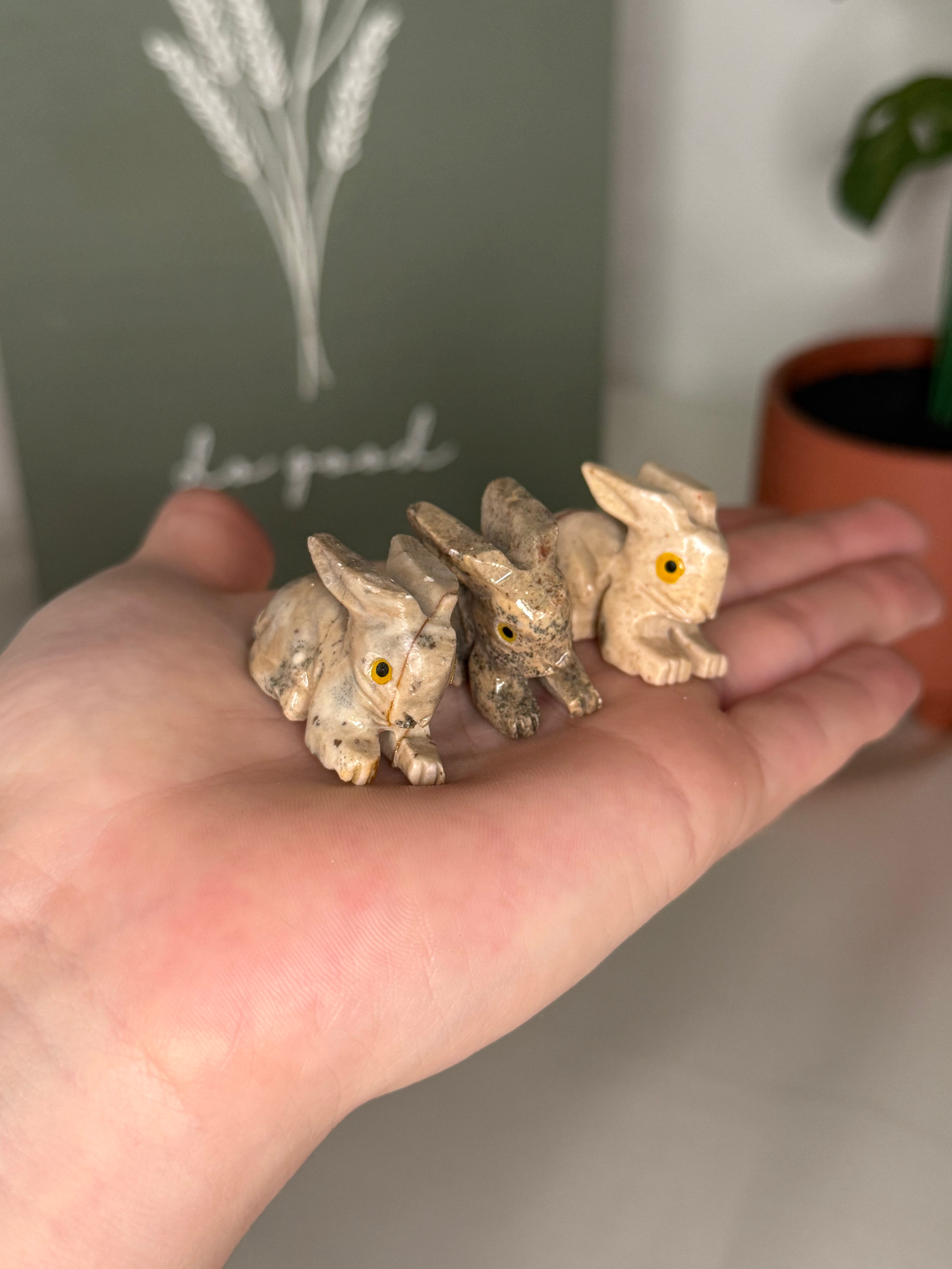 Soapstone animal carvings