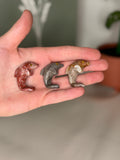 Soapstone animal carvings