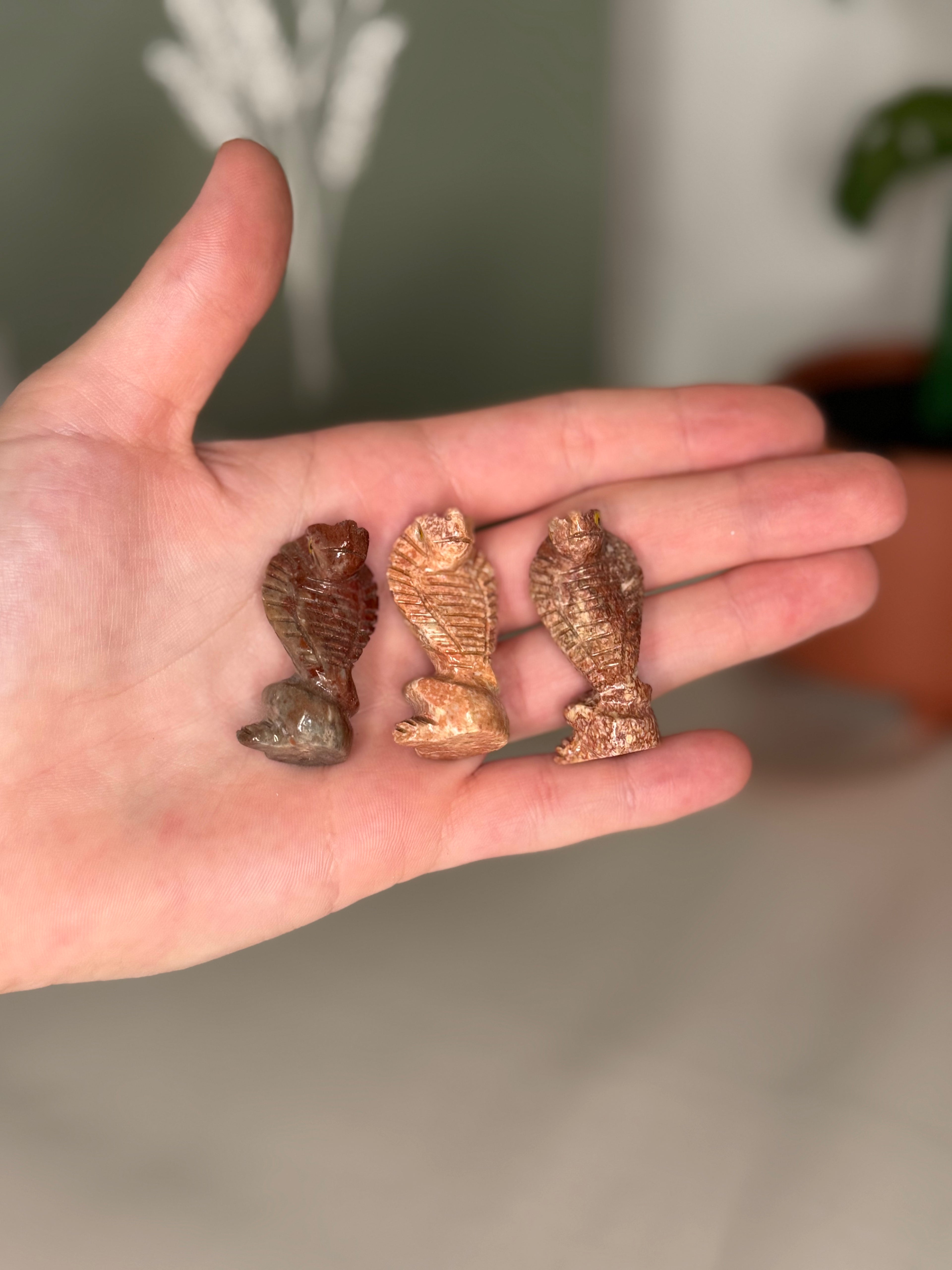 Soapstone animal carvings