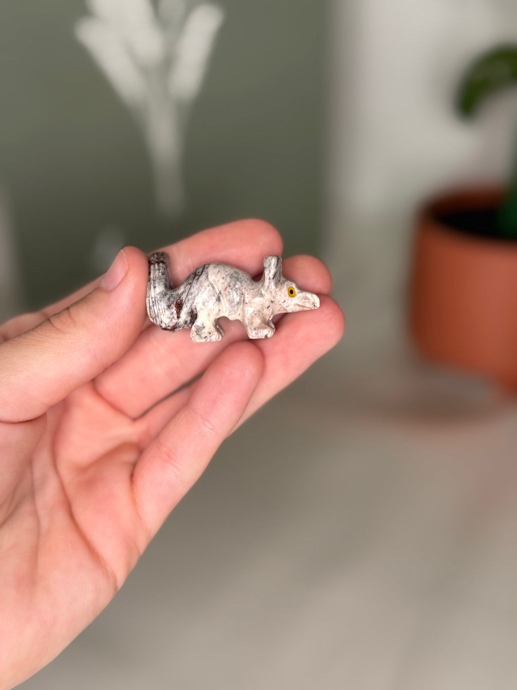 Soapstone animal carvings