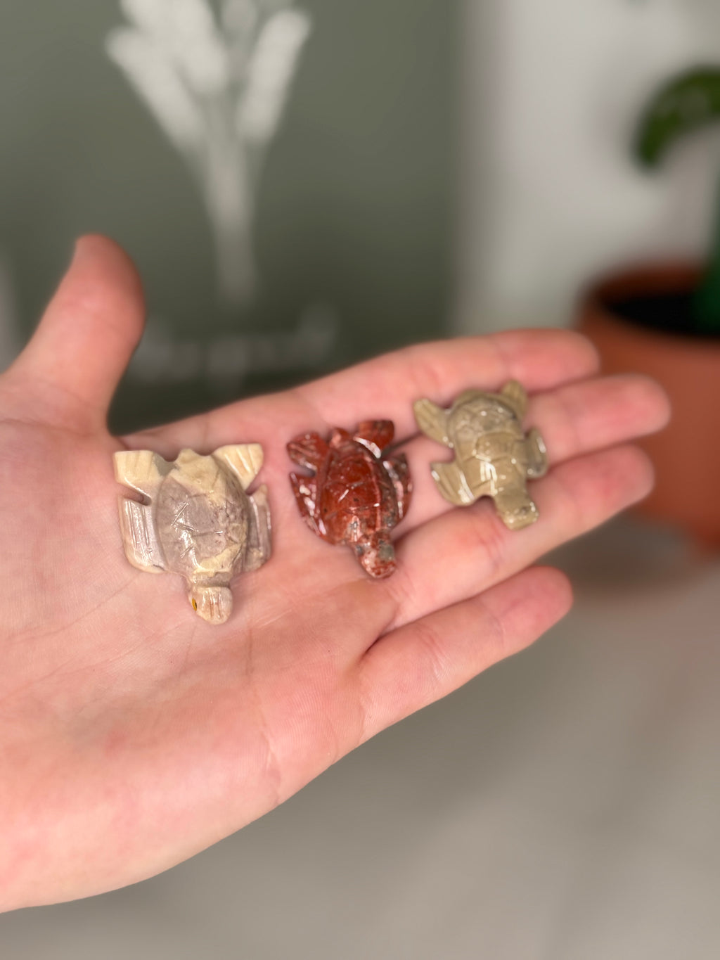 Soapstone animal carvings