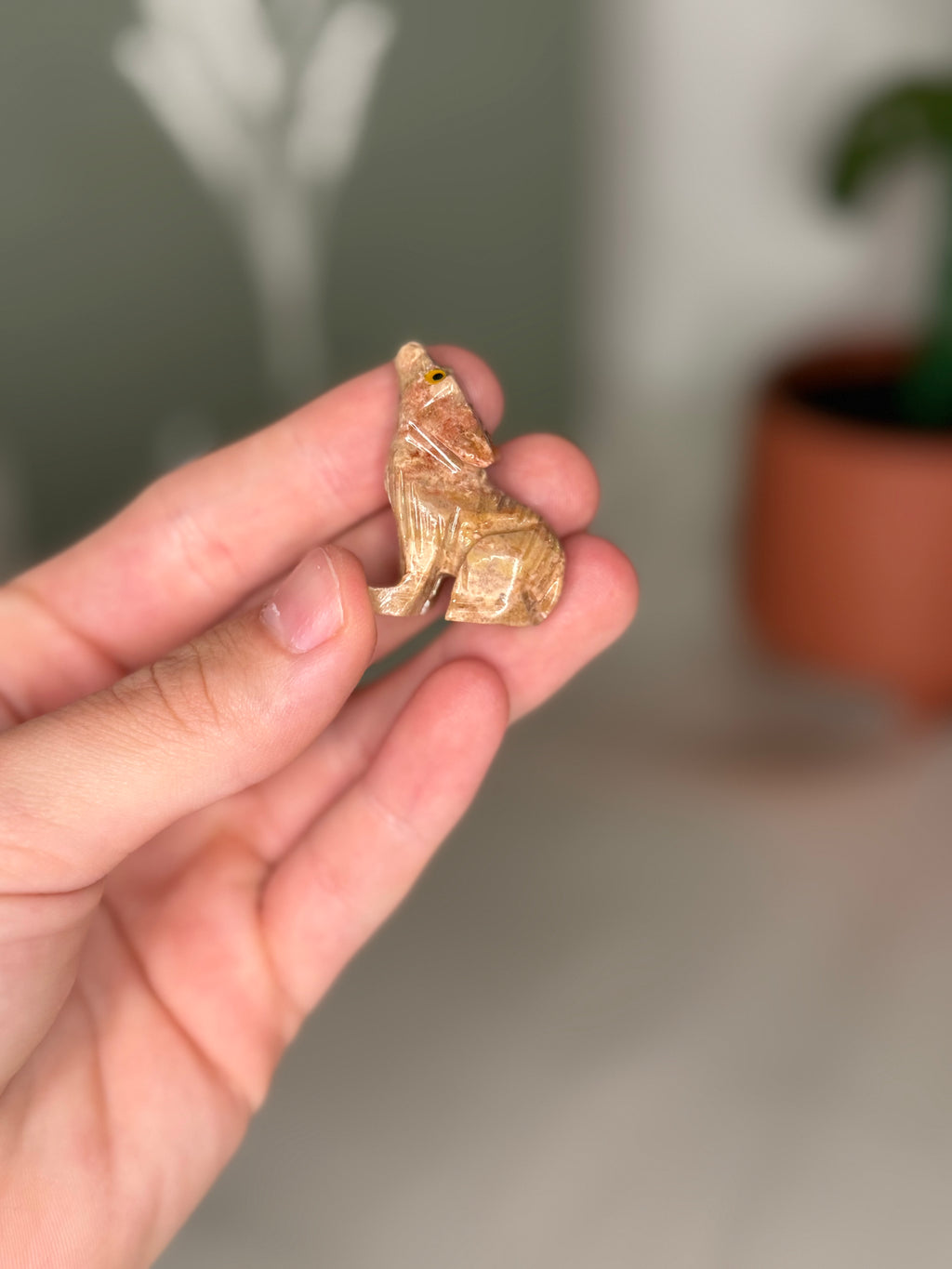 Soapstone animal carvings