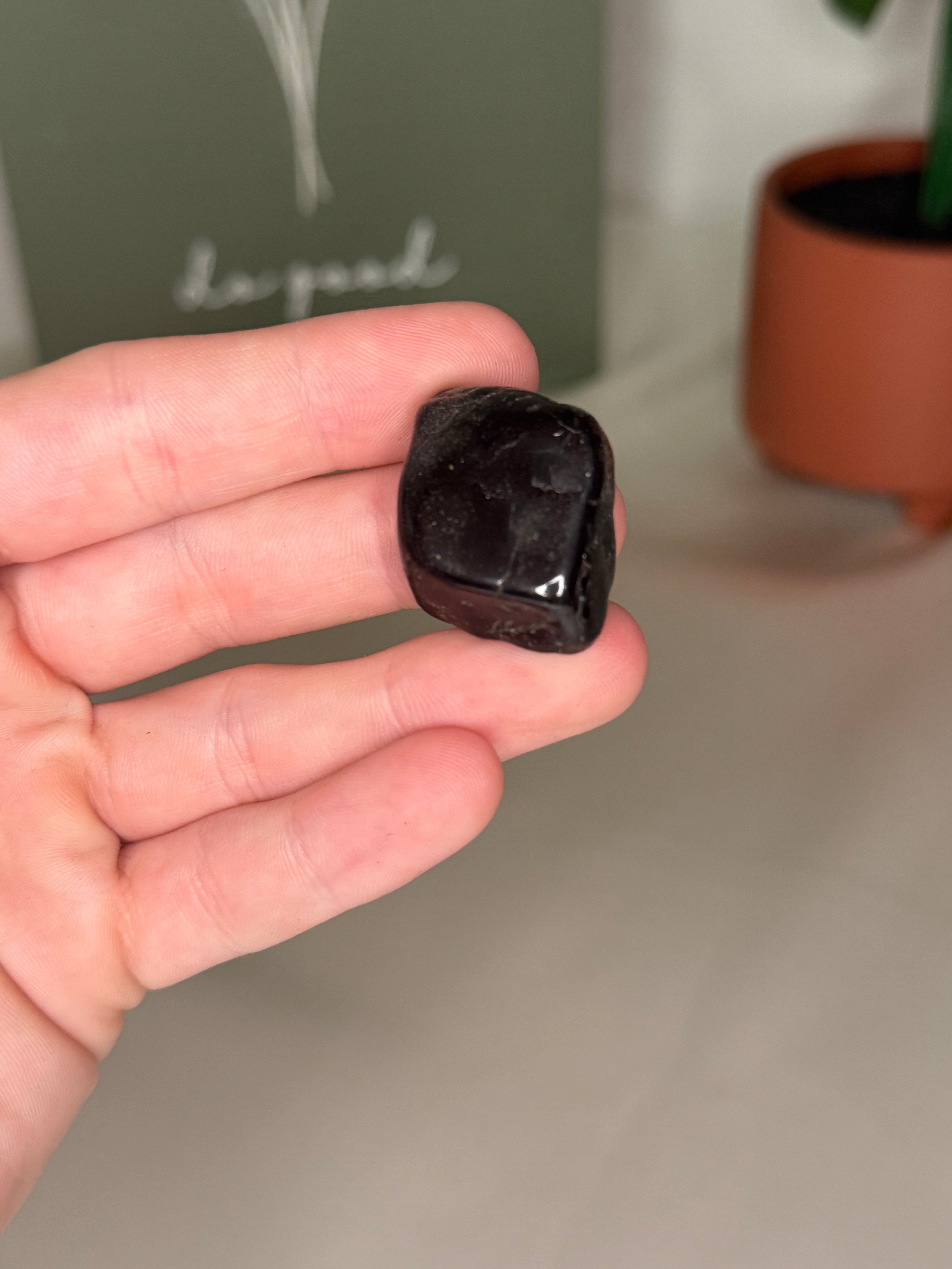 Black tourmaline tumble