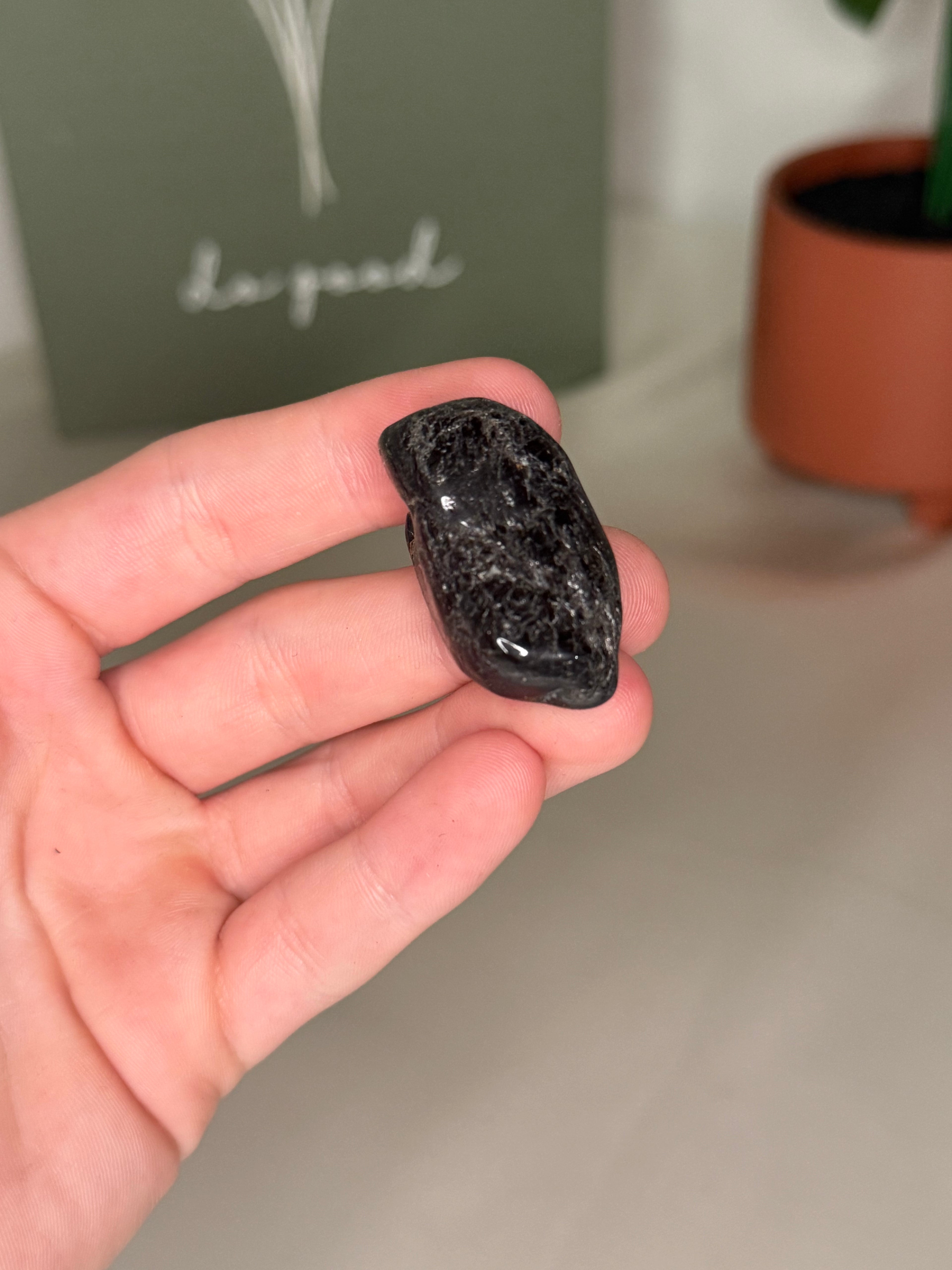 Black tourmaline tumble