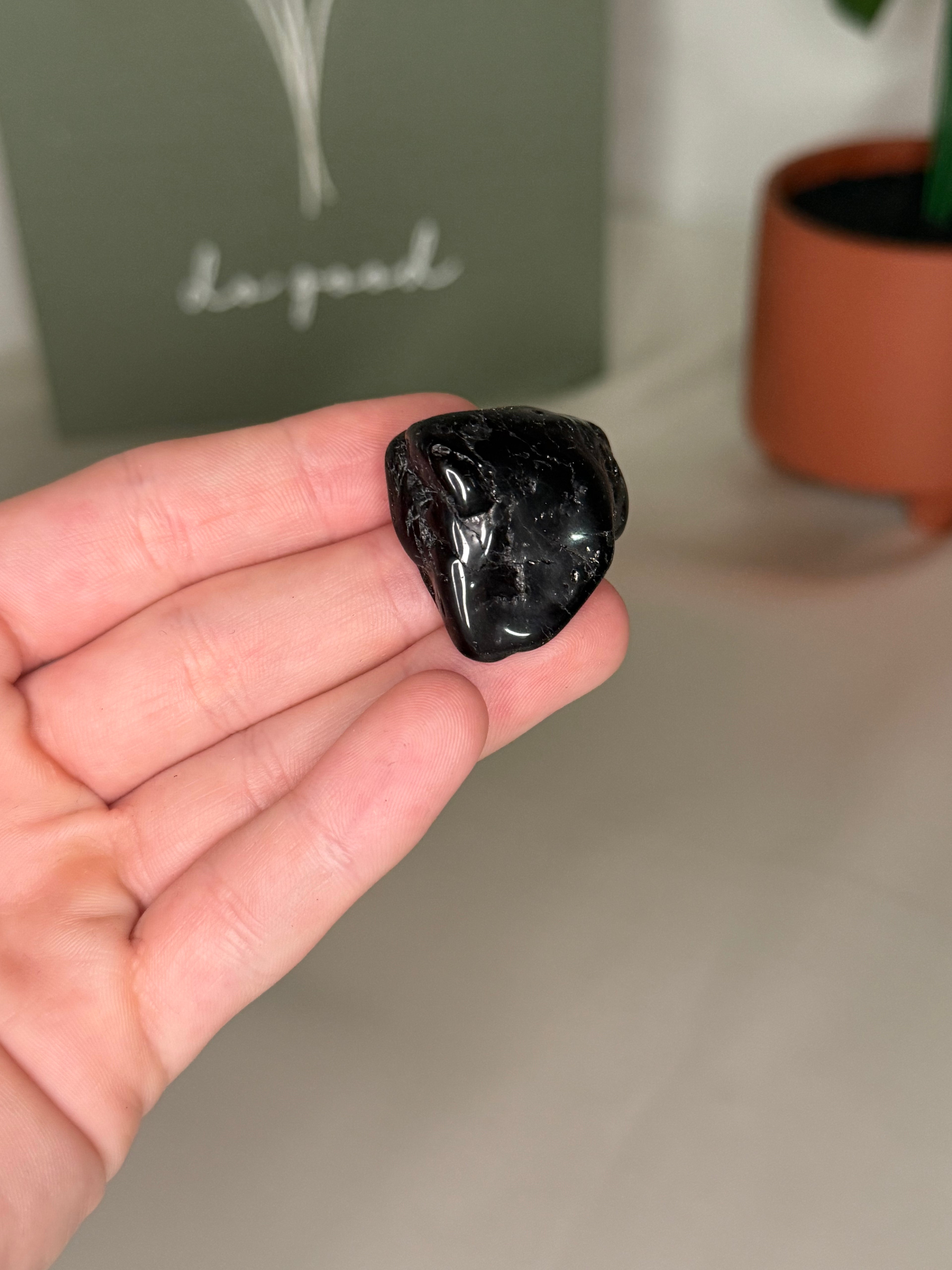 Black tourmaline tumble