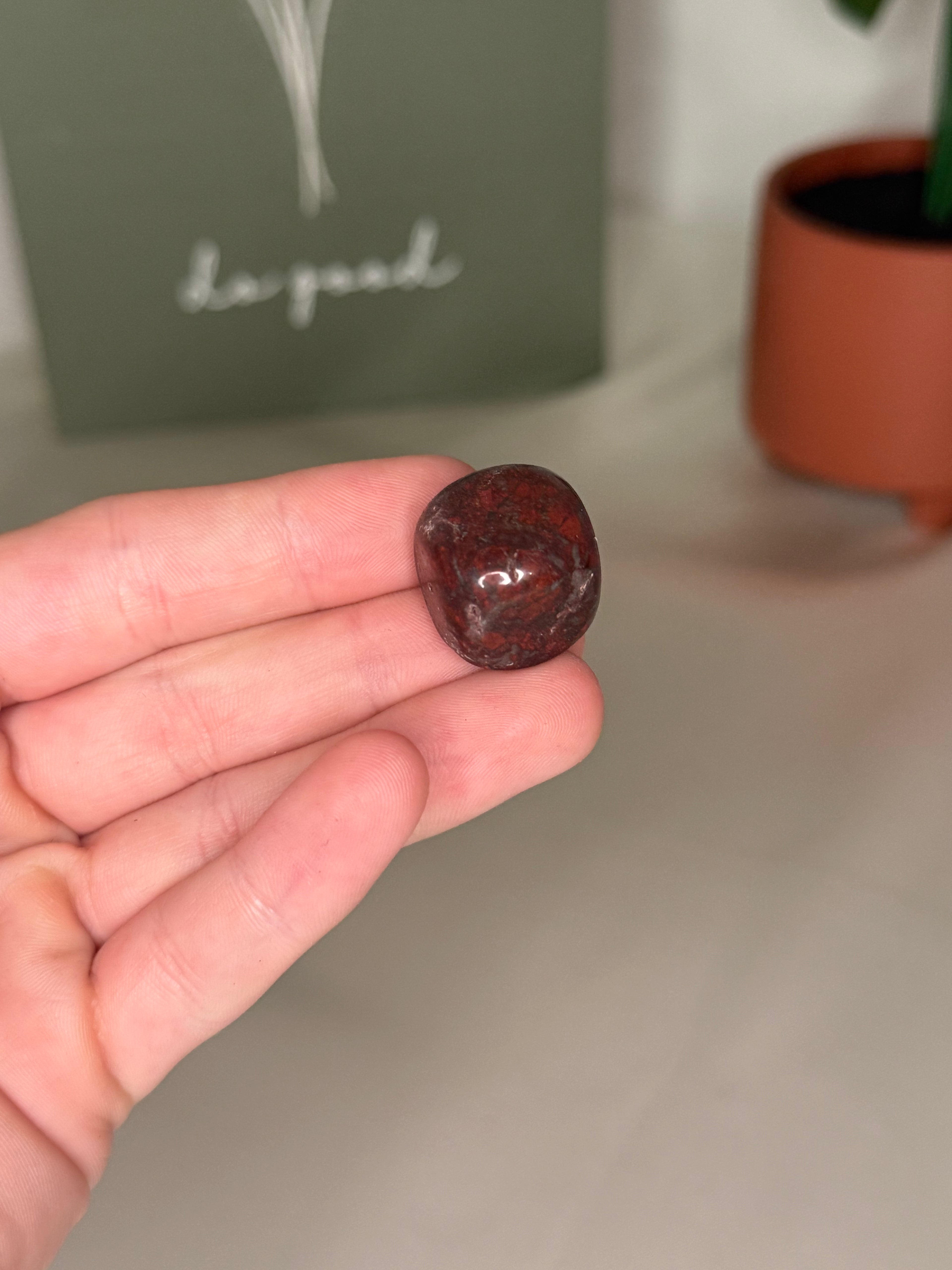 Red jasper cube