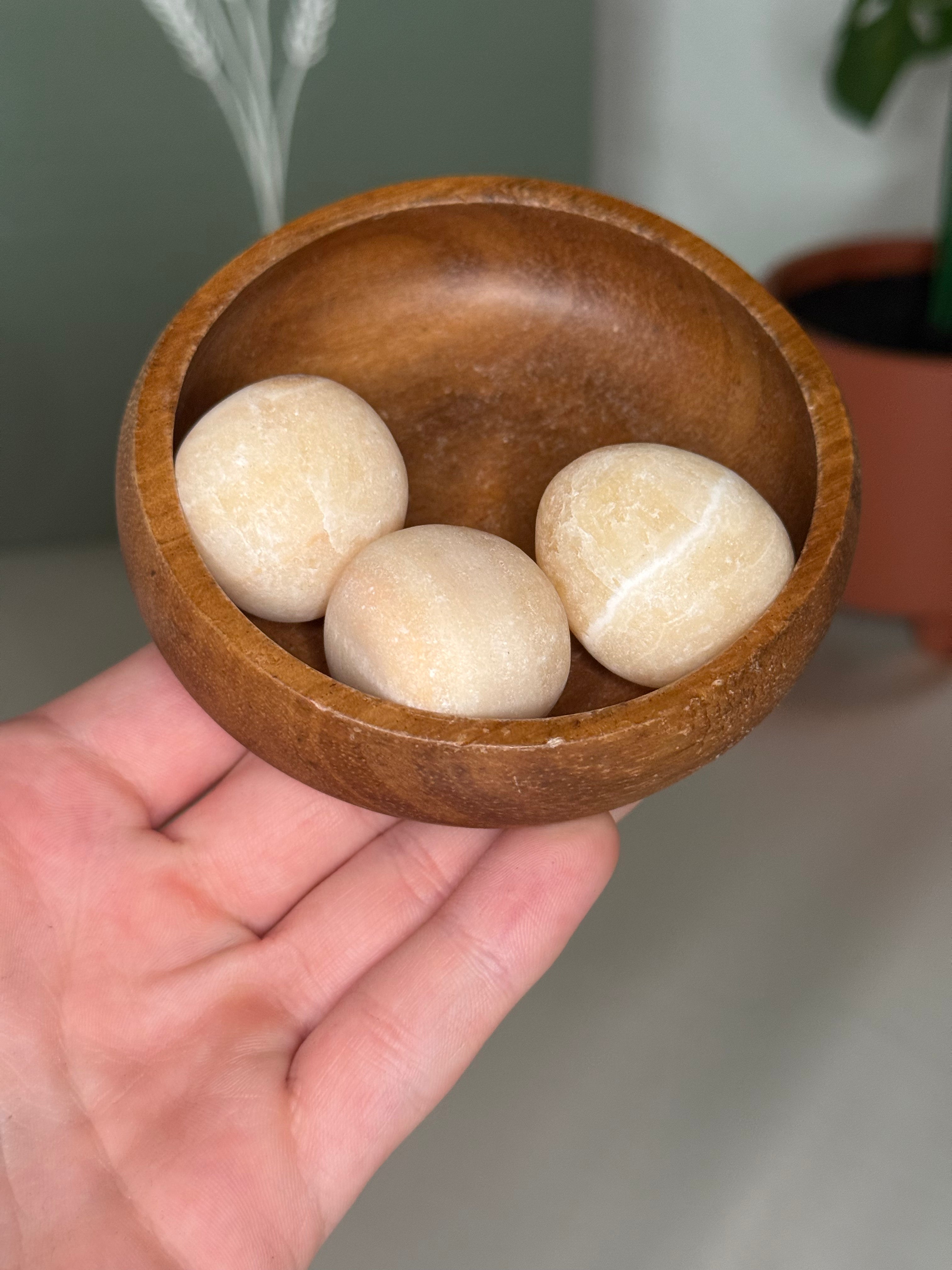 Orange calcite tumble