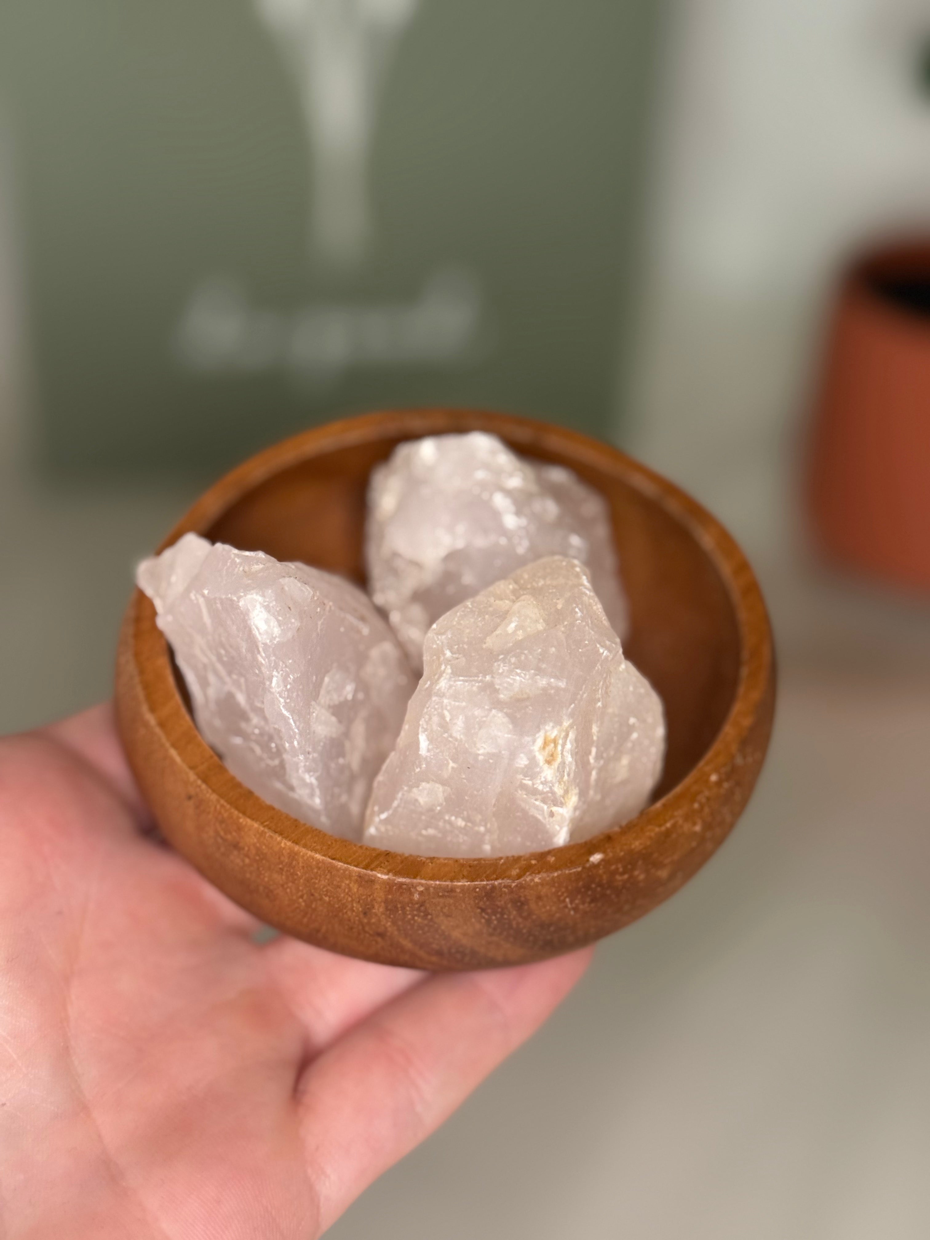 Raw pink calcite