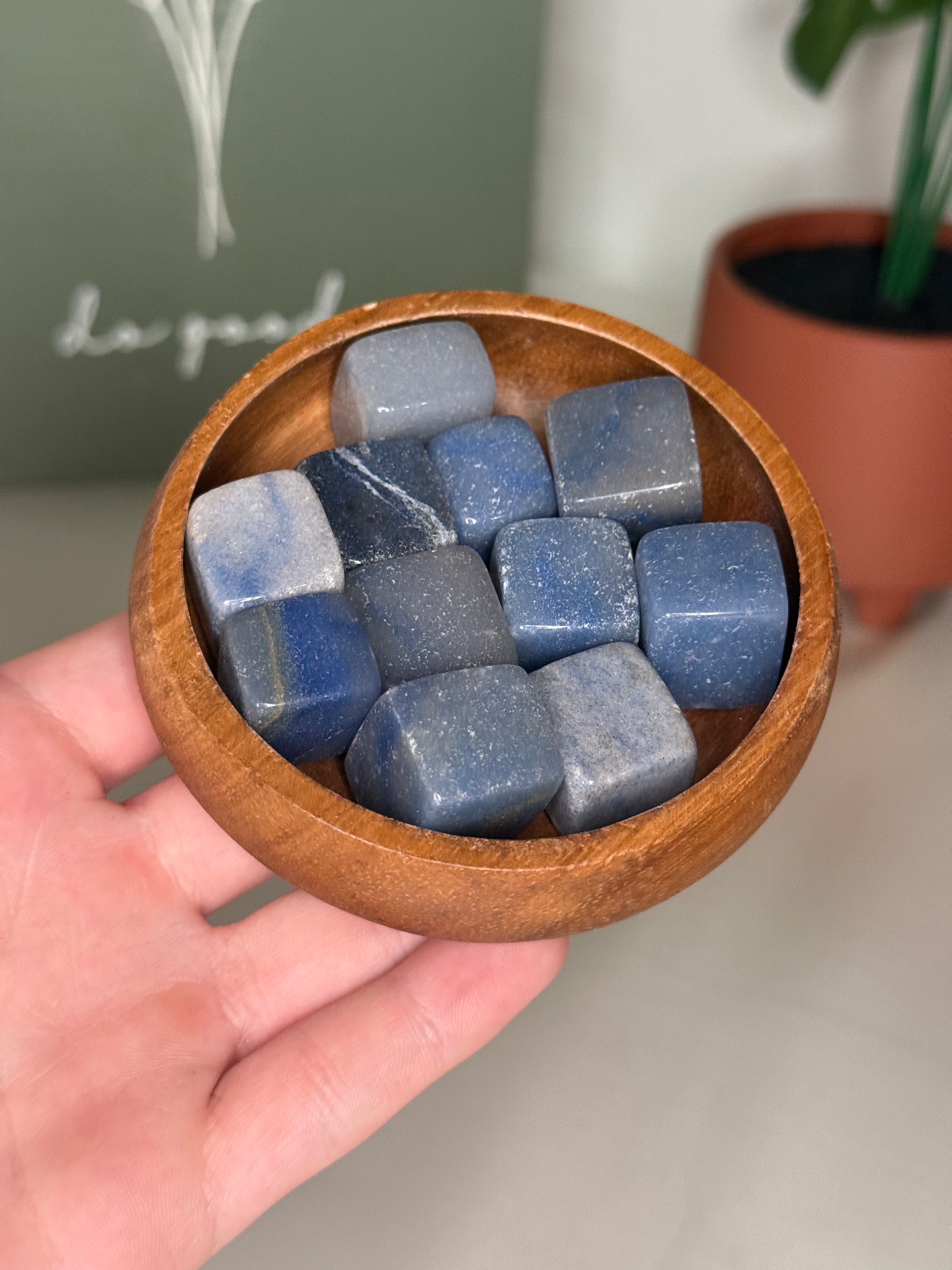 Blue aventurine cubes
