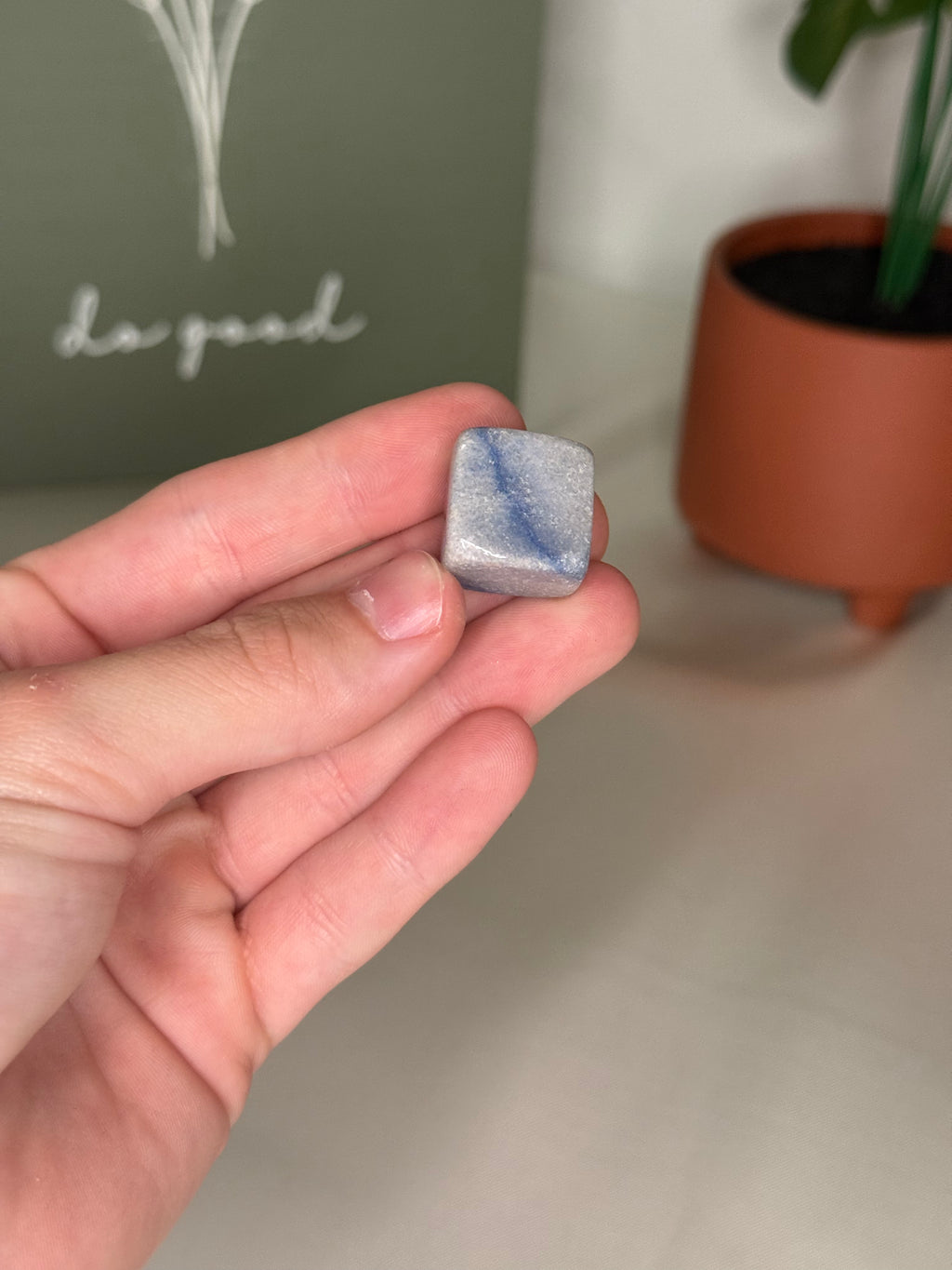 Blue aventurine cubes