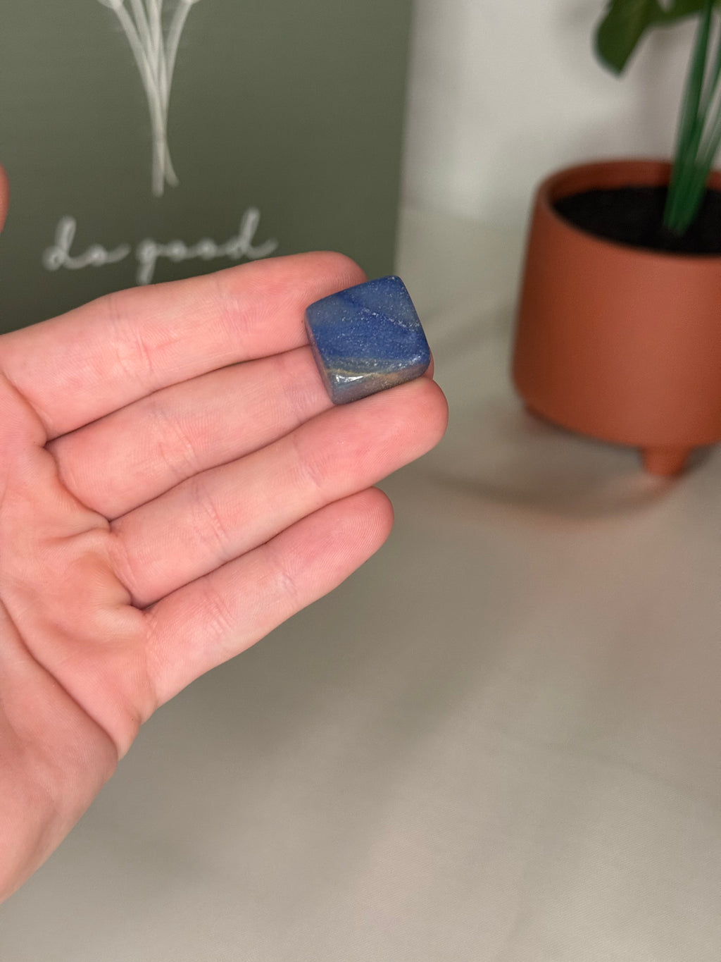 Blue aventurine cubes