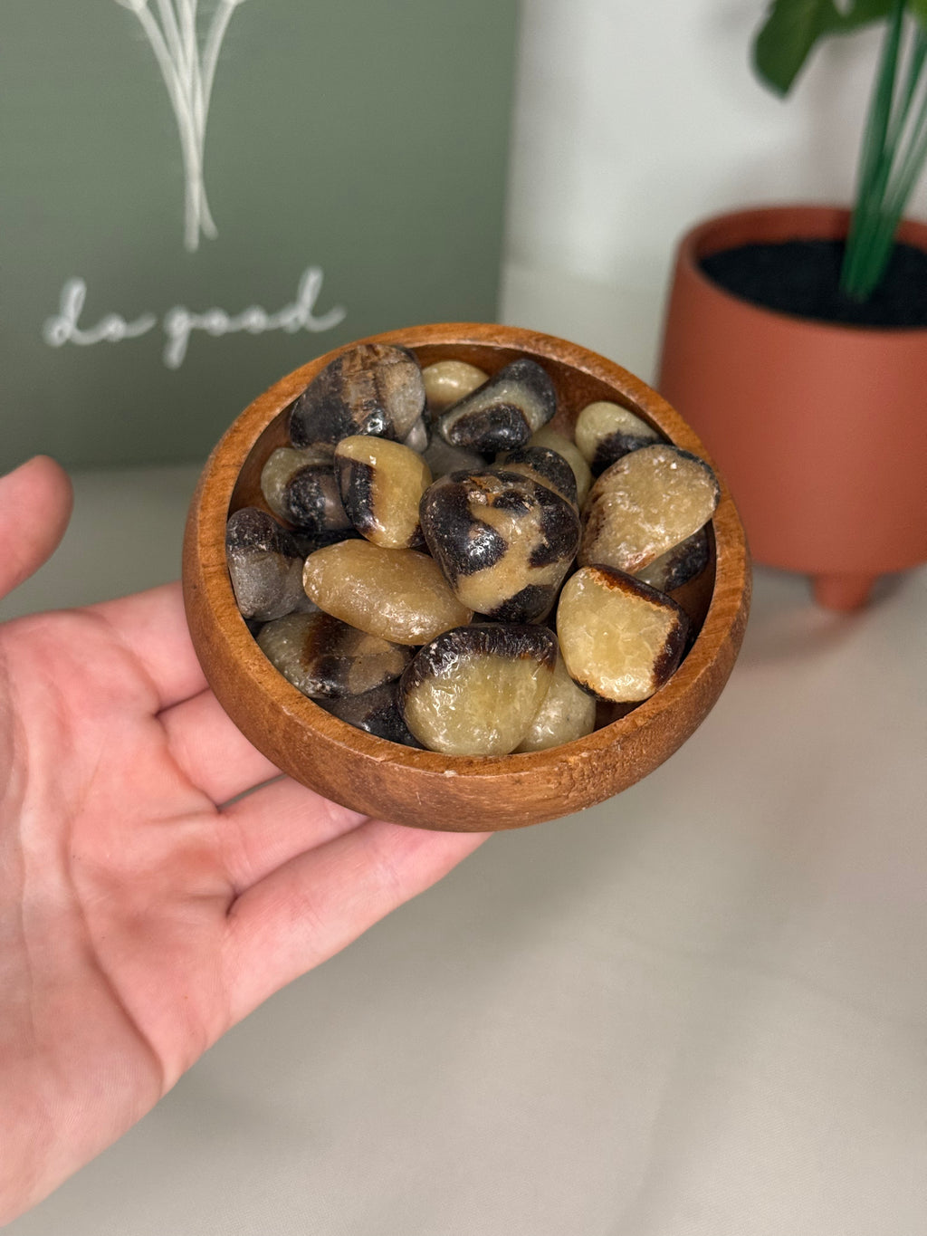 Small septarian tumble (uv reactive)