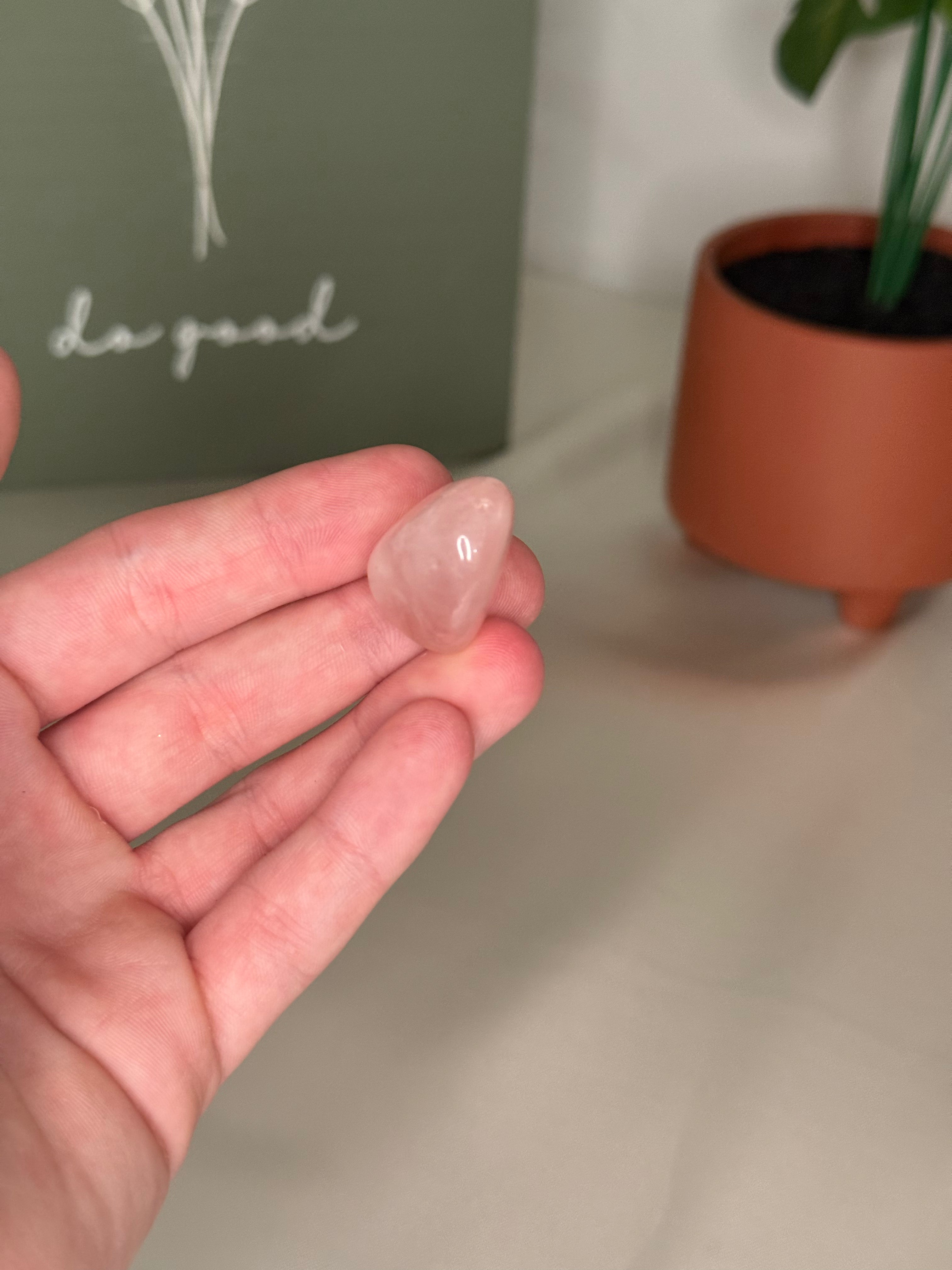 Rose quartz tumble