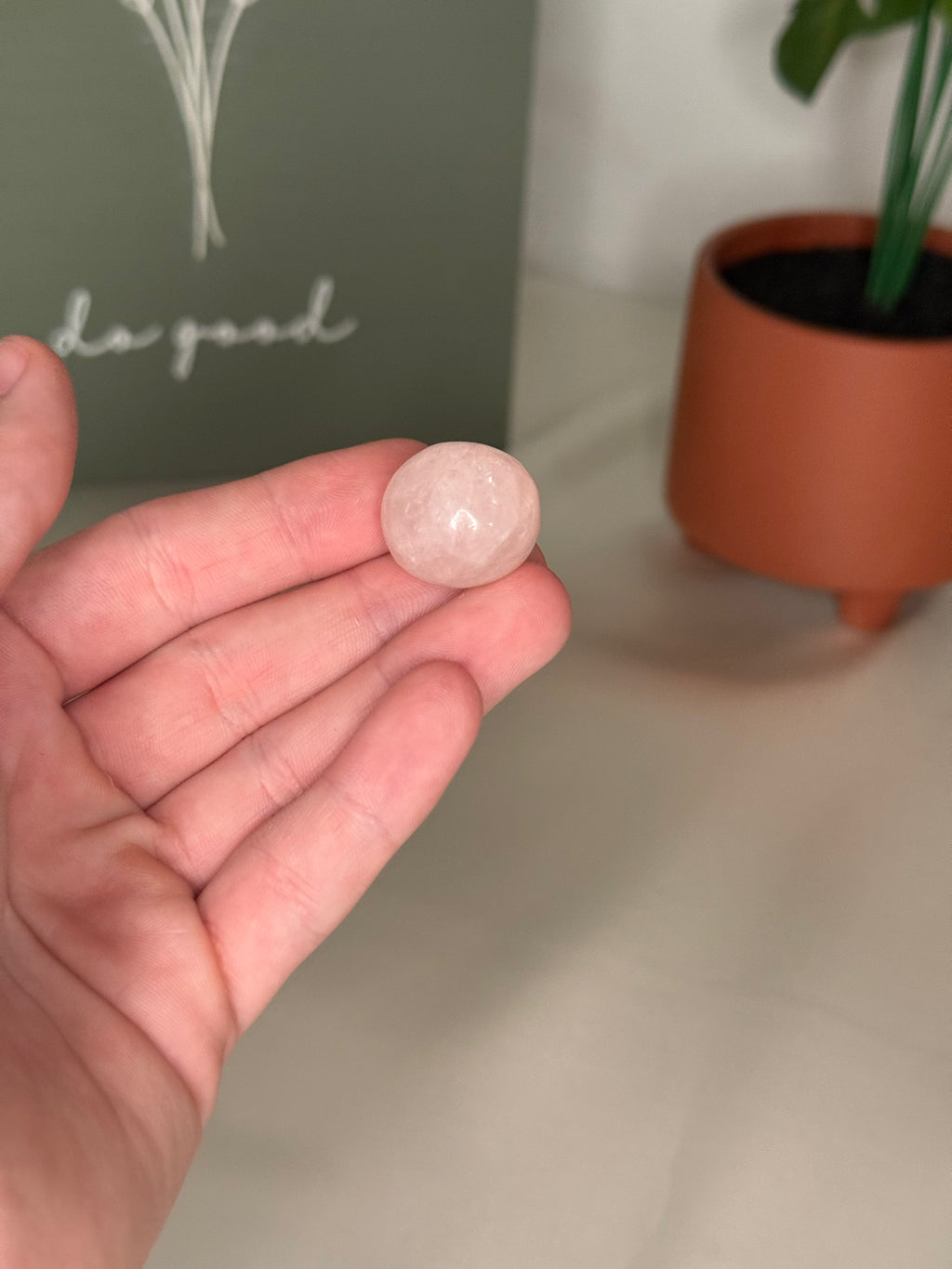 Rose quartz tumble